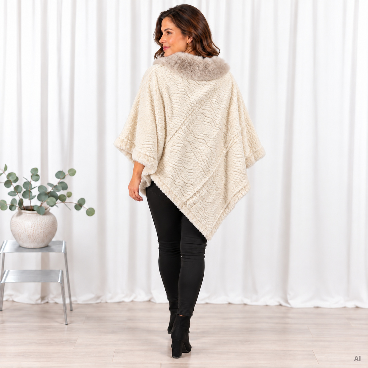 Lulu poncho, Beige