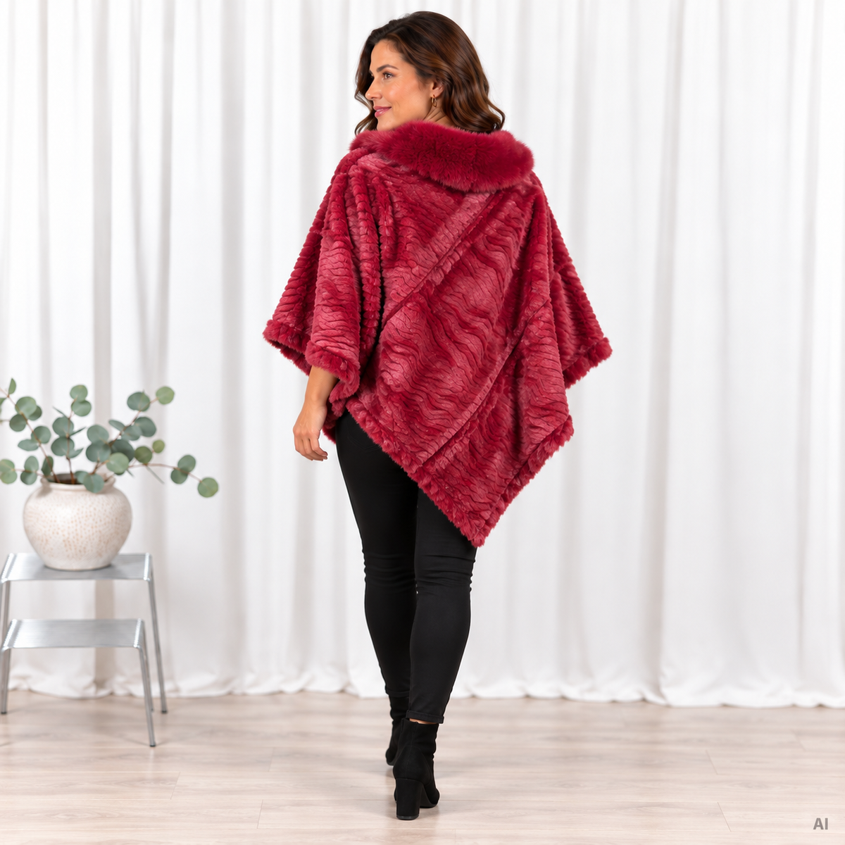 Ruby poncho, Bordeaux