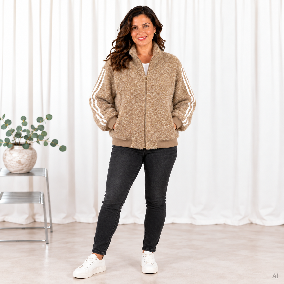 Naja bomber jakke, Taupe