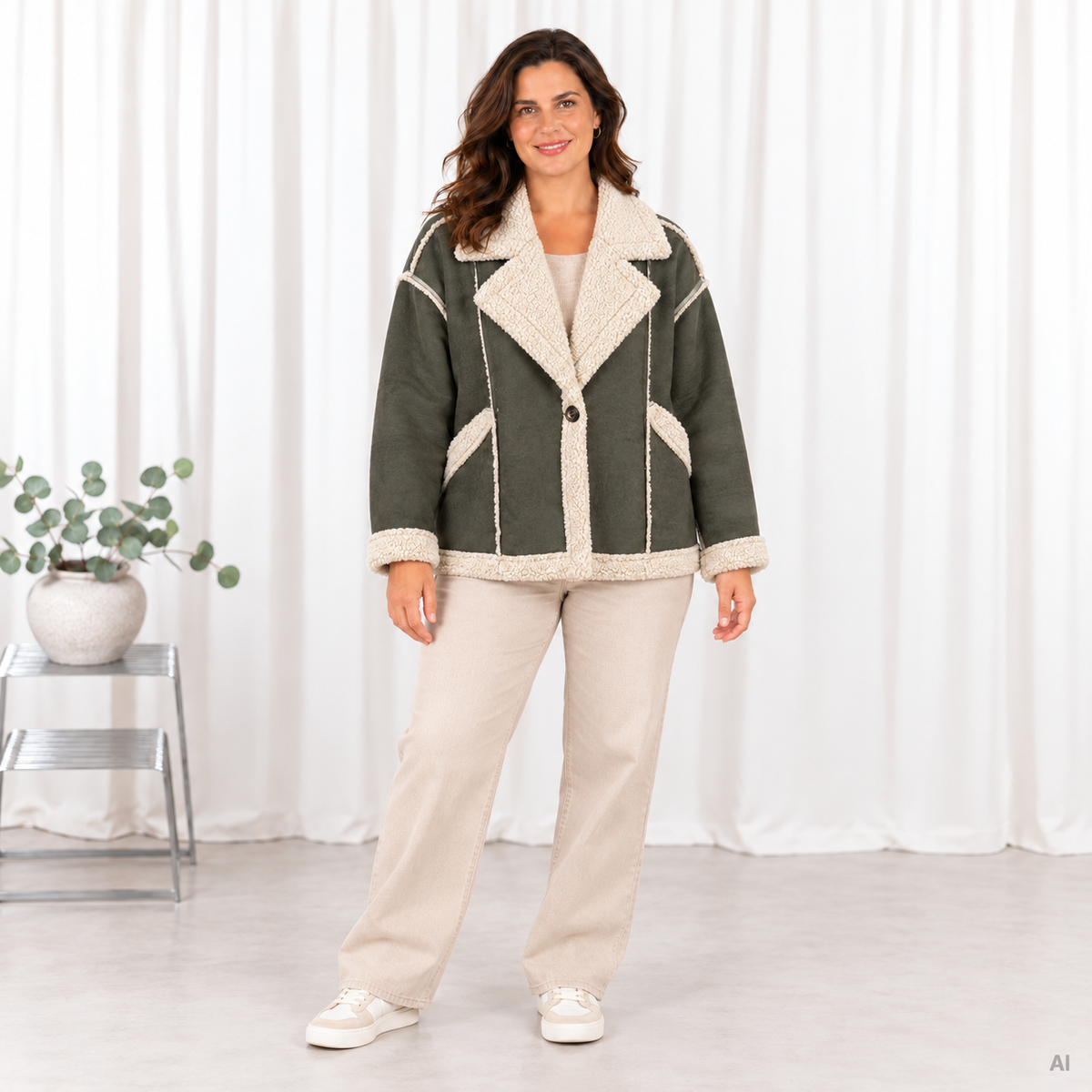 Kitty pilot jakke, Khaki