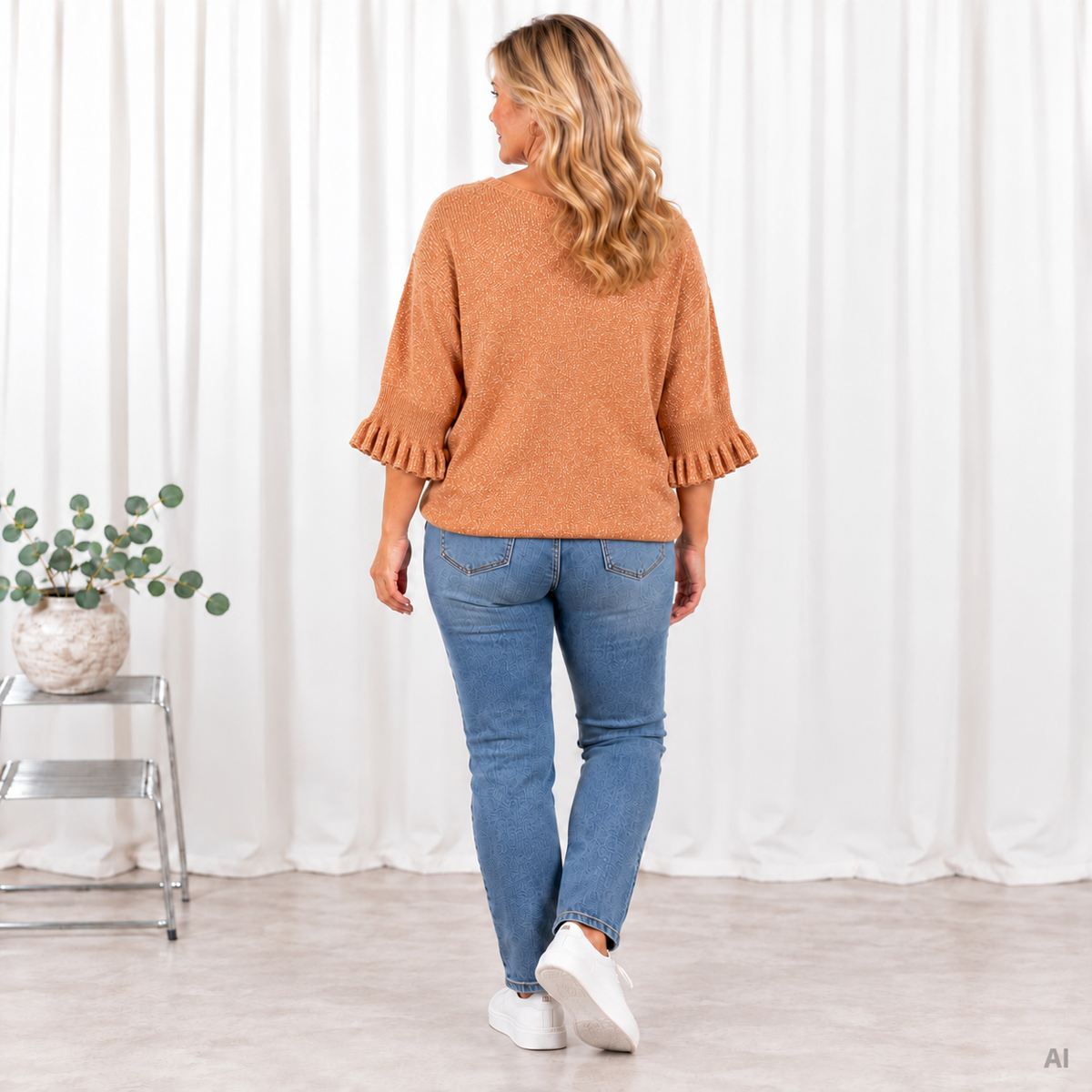 Ember poncho, Orange