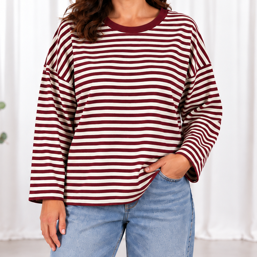 Lucie long sleeve t-shirt, Bordeaux
