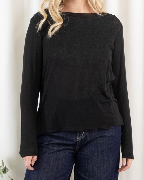 Cashy long sleeve, Sort