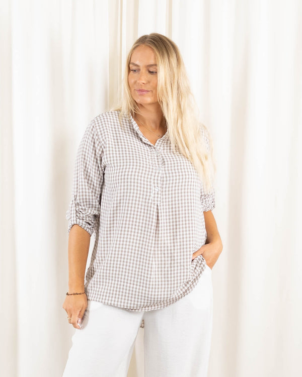 Cleo skjorte, Taupe