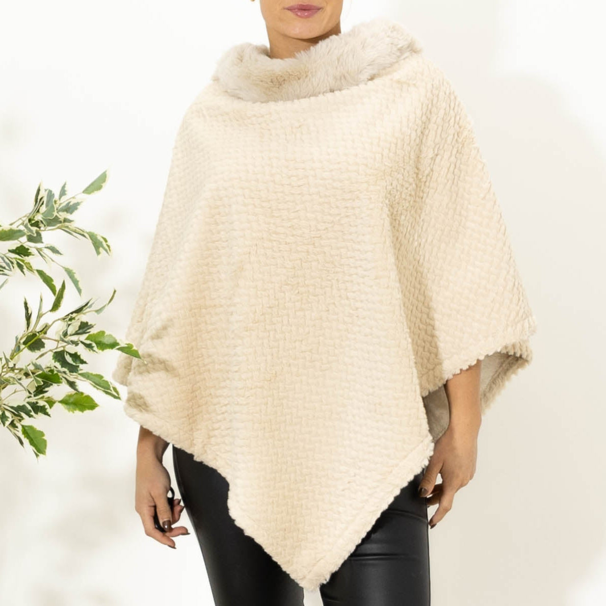 Hannah poncho, Beige