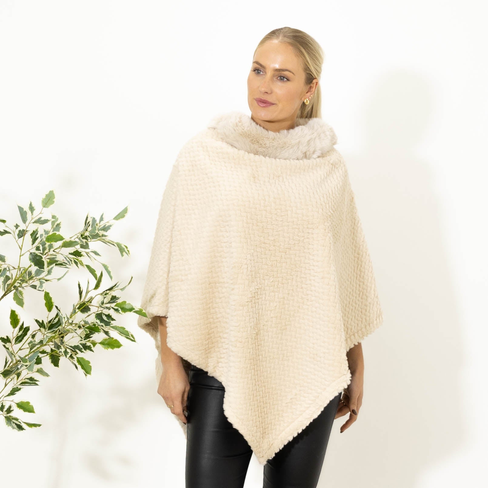 Hannah poncho, Beige
