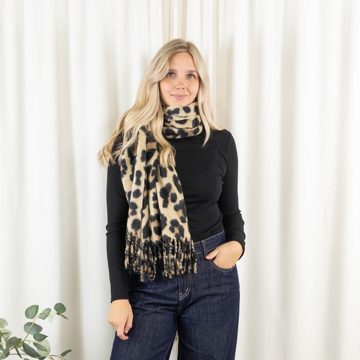 Saga tørklæde, Beige