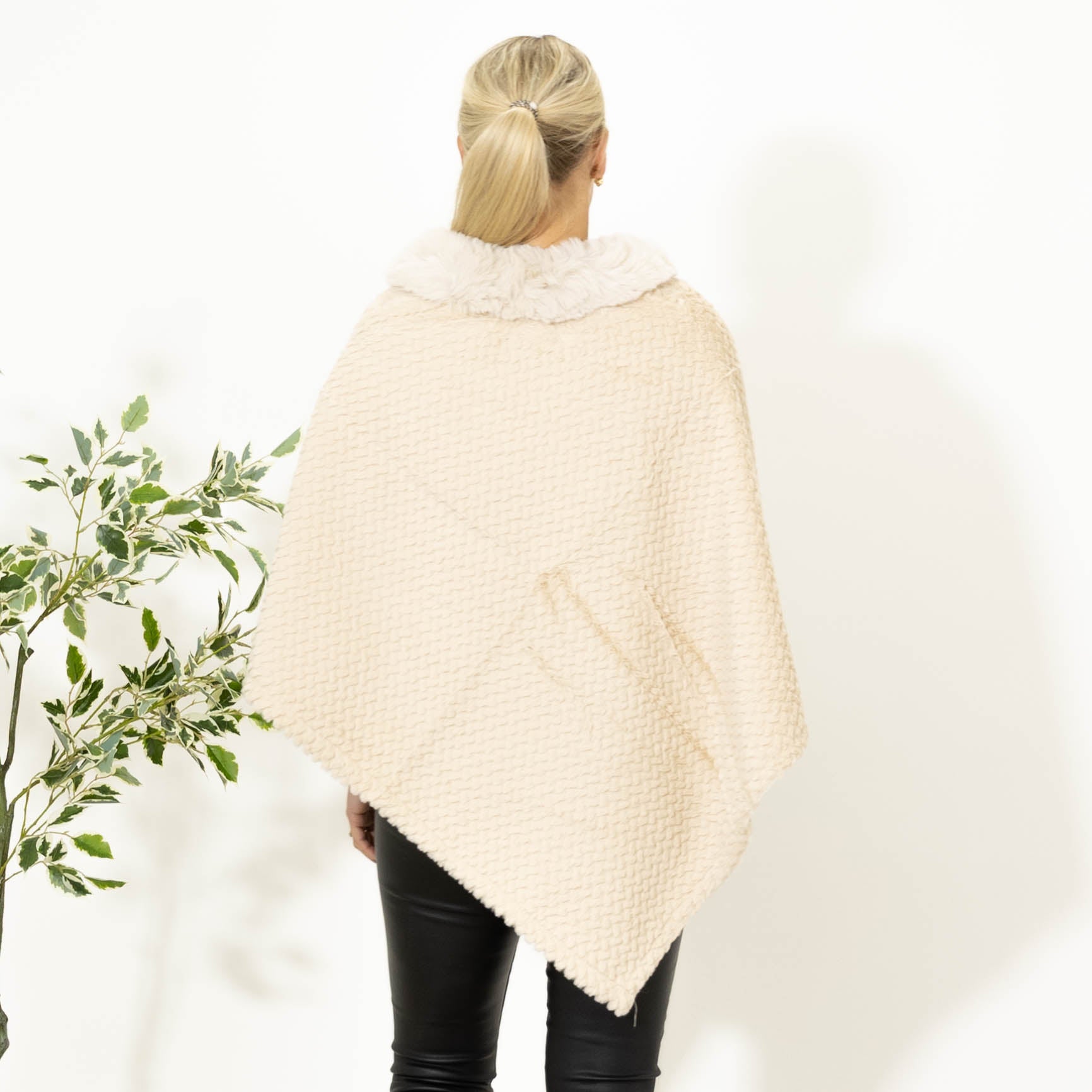 Hannah poncho, Beige