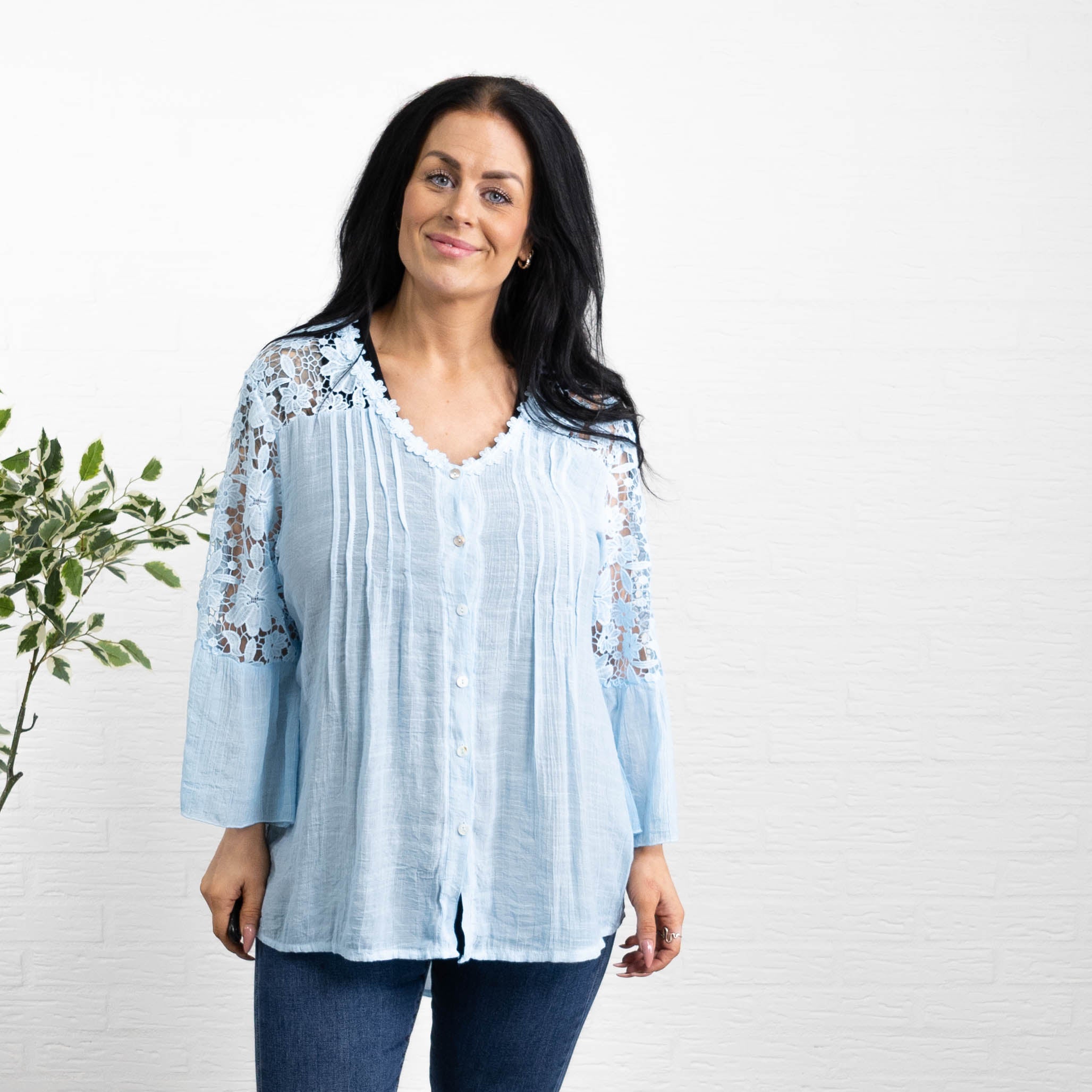 Debbie skjorte, Lyseblå