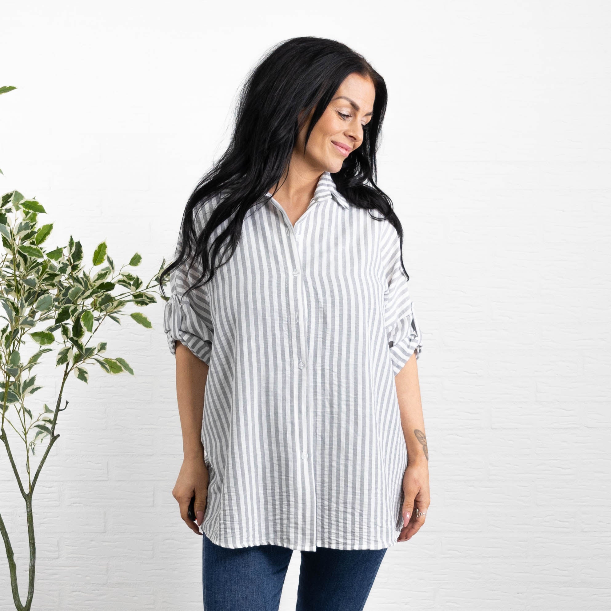 Phoebe skjorte, Lysegrå