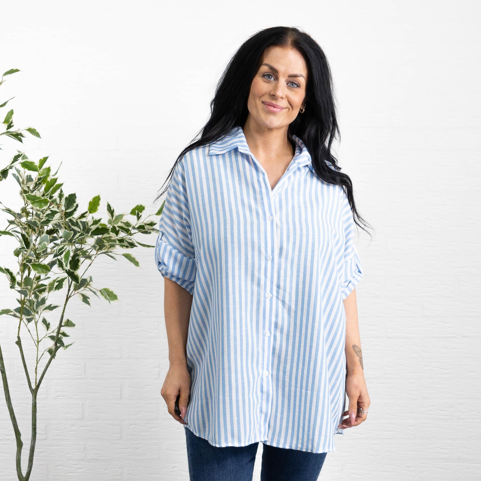 Phoebe skjorte, Lyseblå