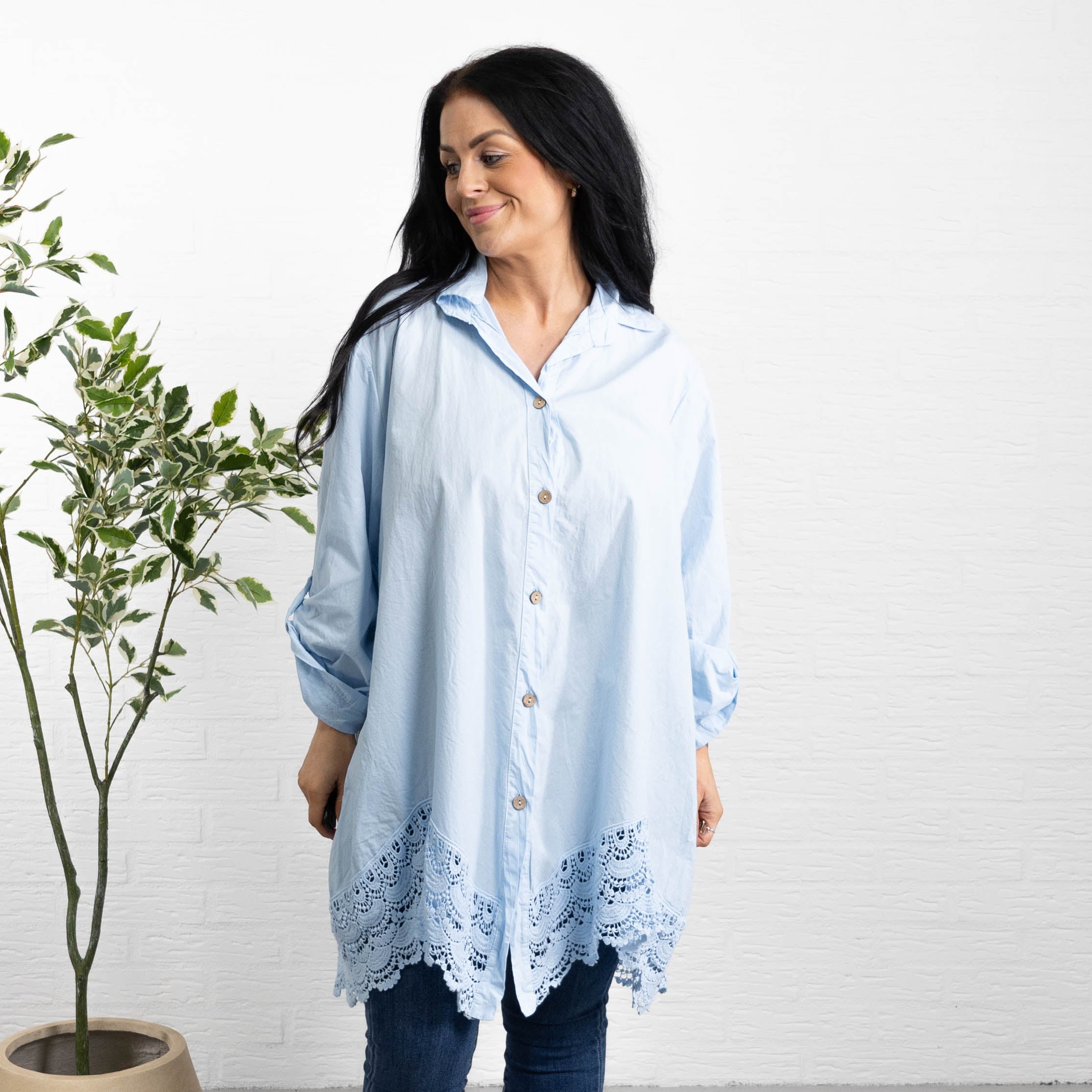 Kelly tunika, Lyseblå