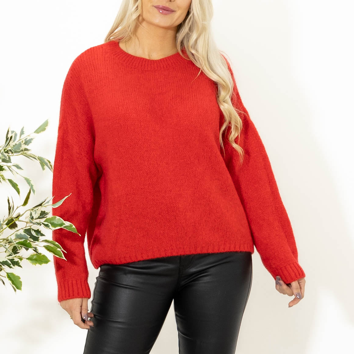 Blake babyalpaca strik, Rød