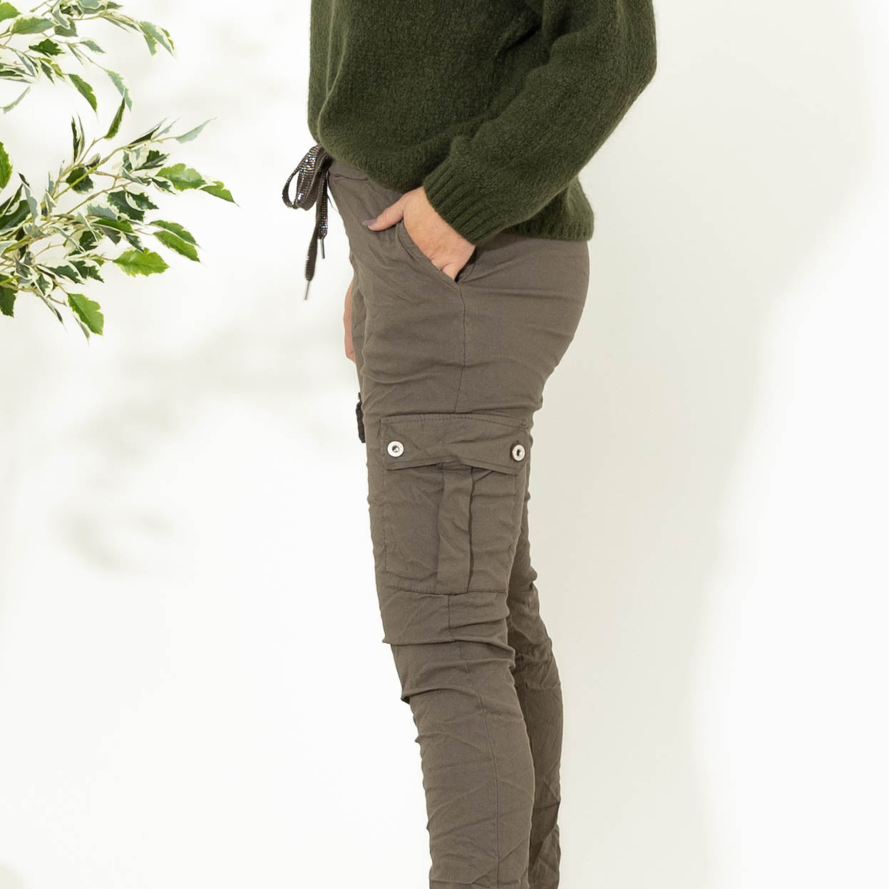 Cassie cargo bukser, Taupe