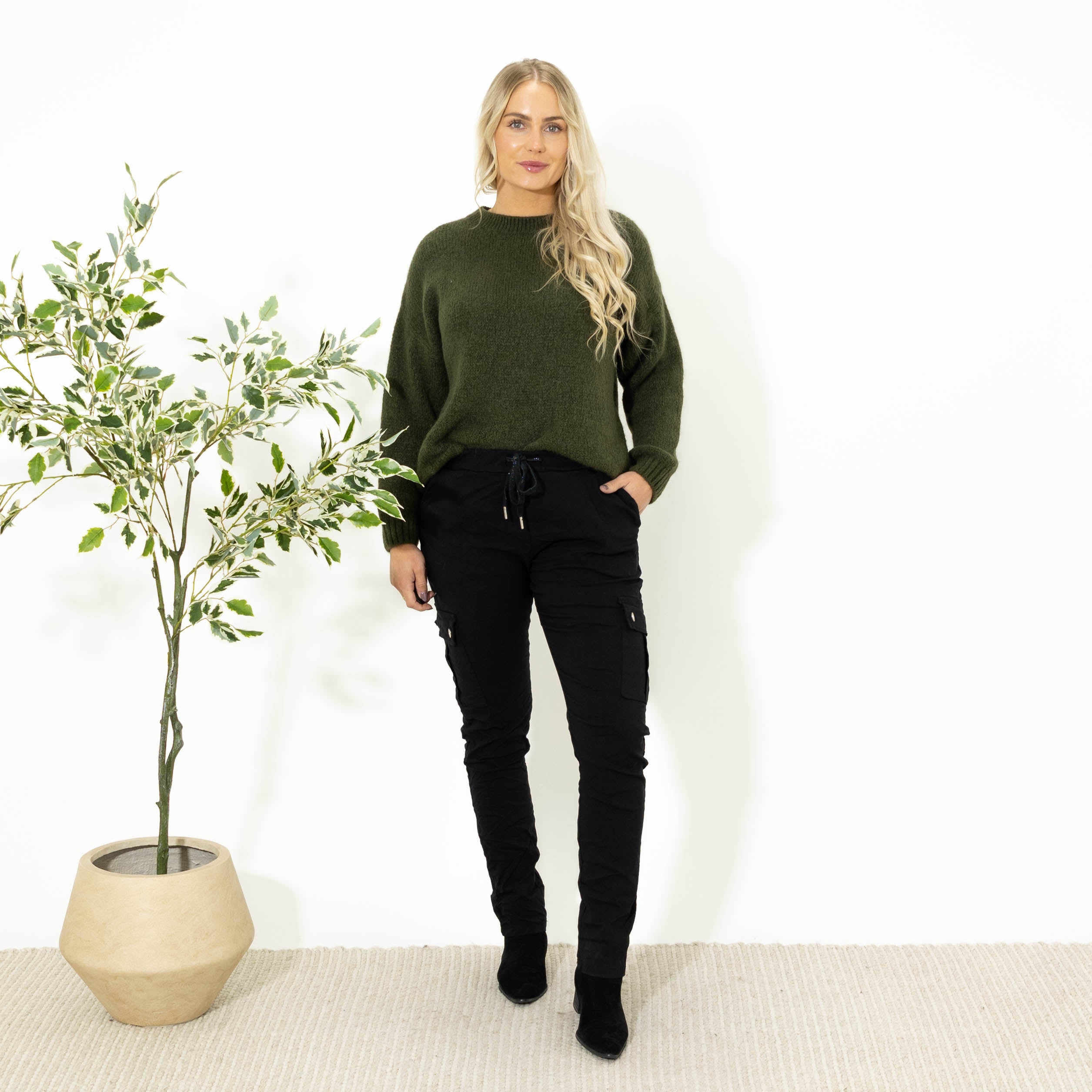 Cassie cargo bukser, Sort
