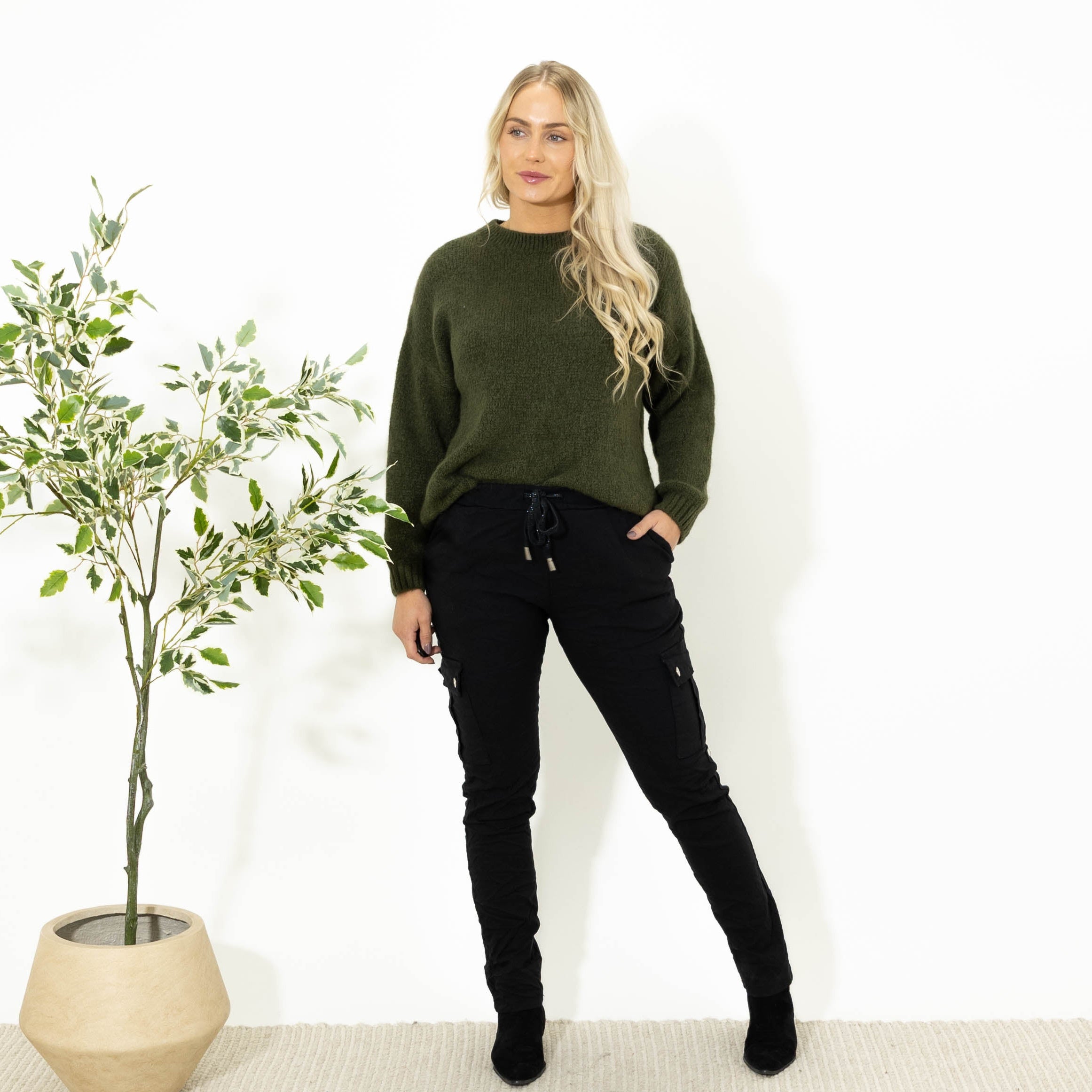 Cassie cargo bukser, Sort