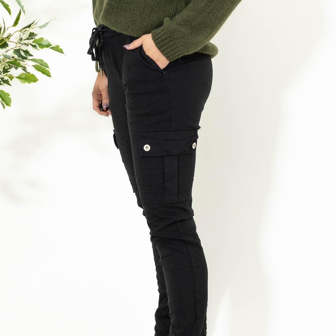 Cassie cargo bukser, Sort