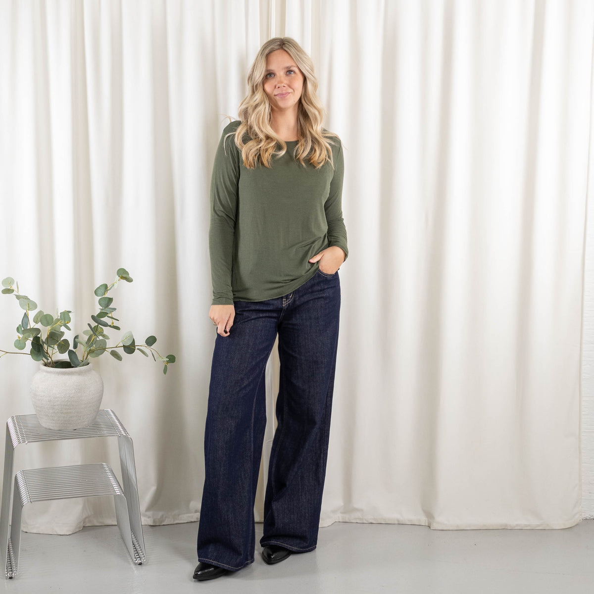 Cashy long sleeve, Khaki