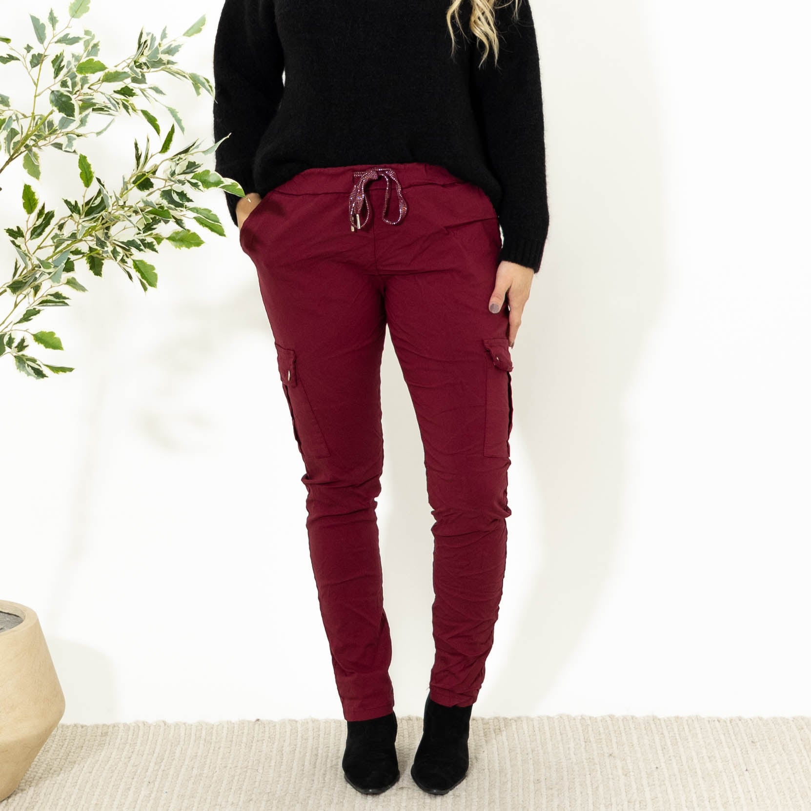 Cassie cargo bukser, Bordeaux