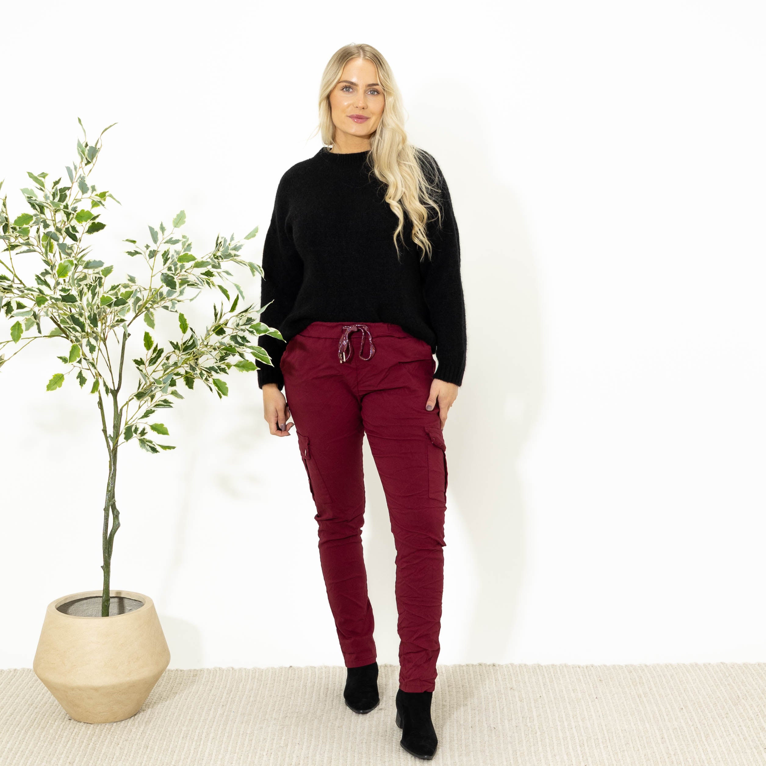 Cassie cargo bukser, Bordeaux