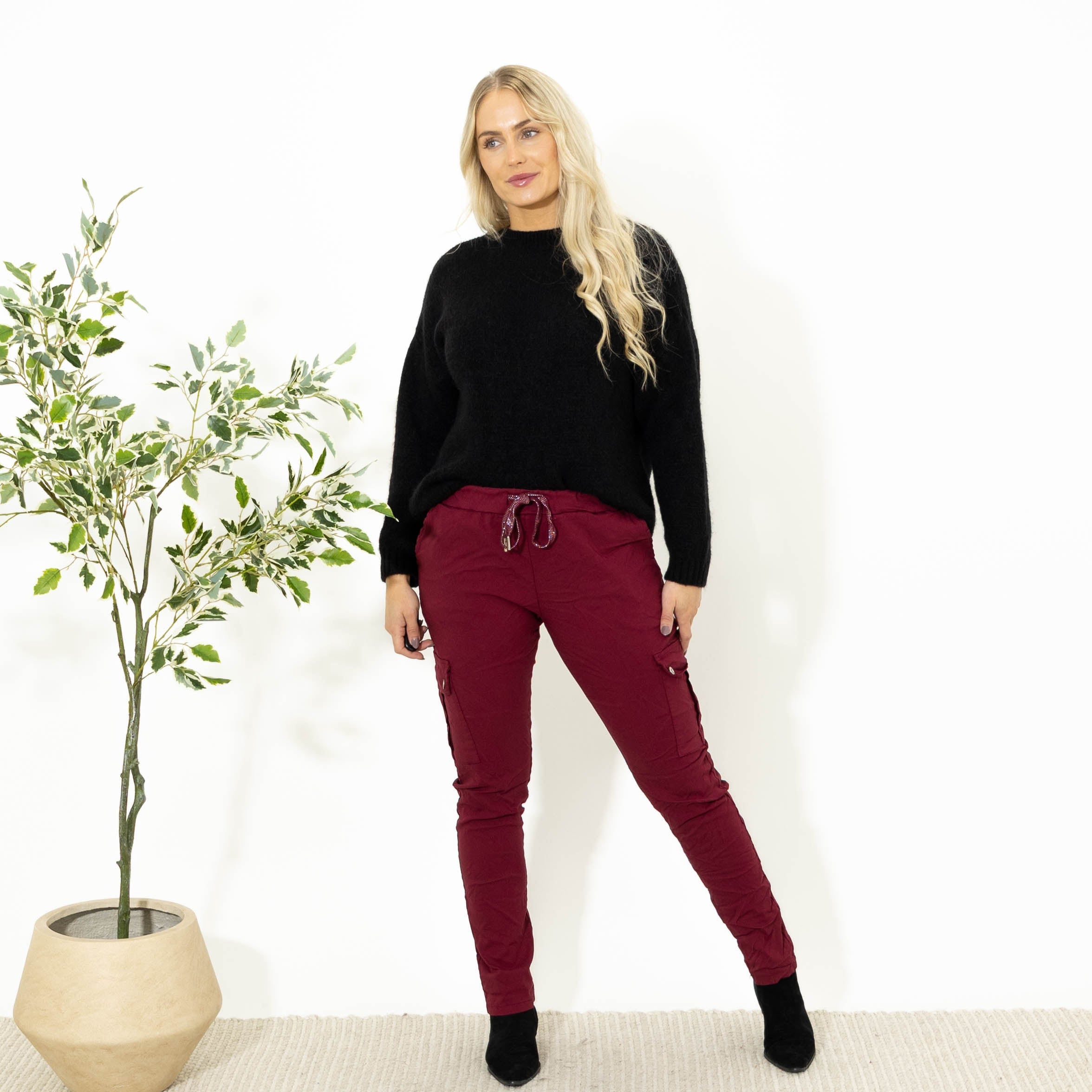 Cassie cargo bukser, Bordeaux