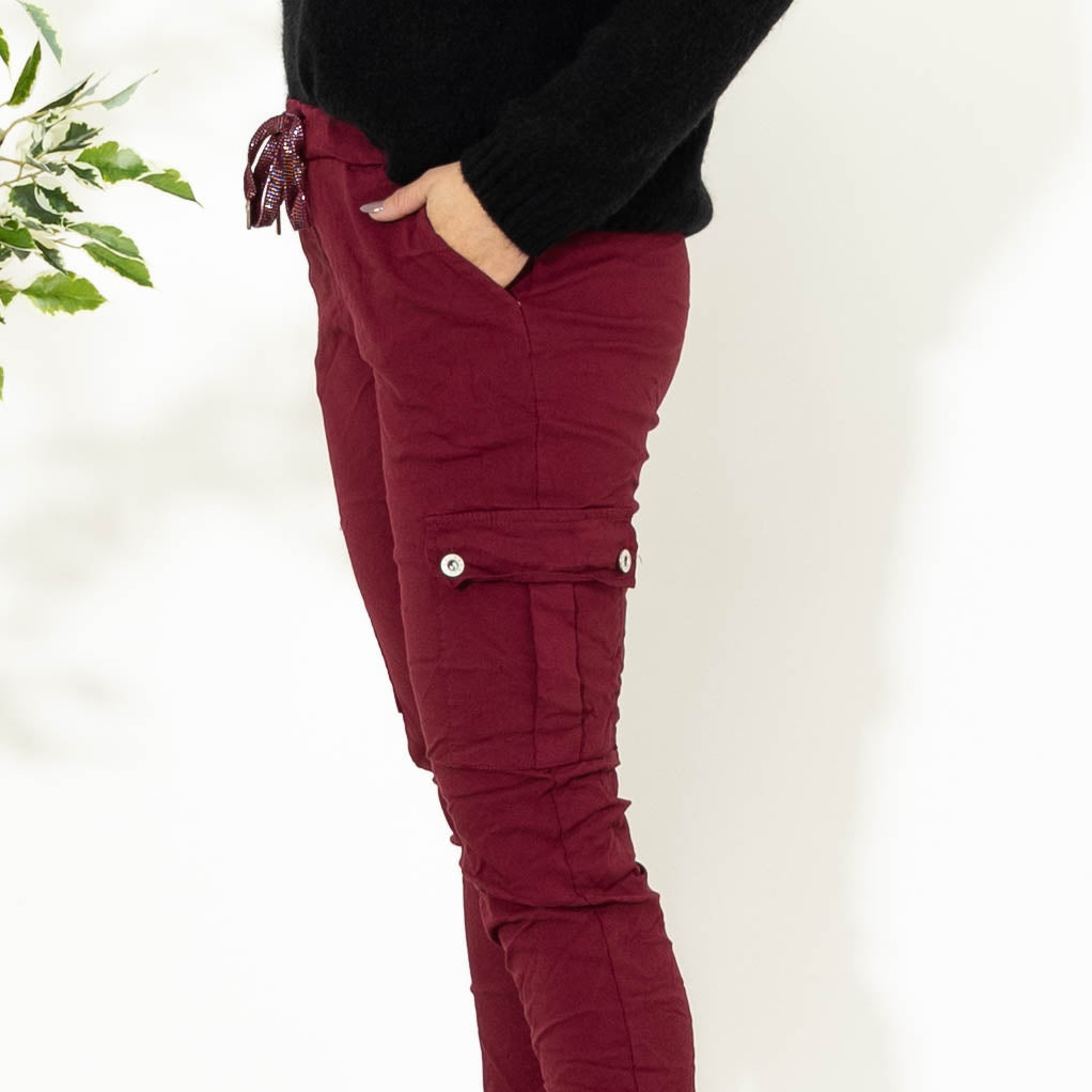 Cassie cargo bukser, Bordeaux