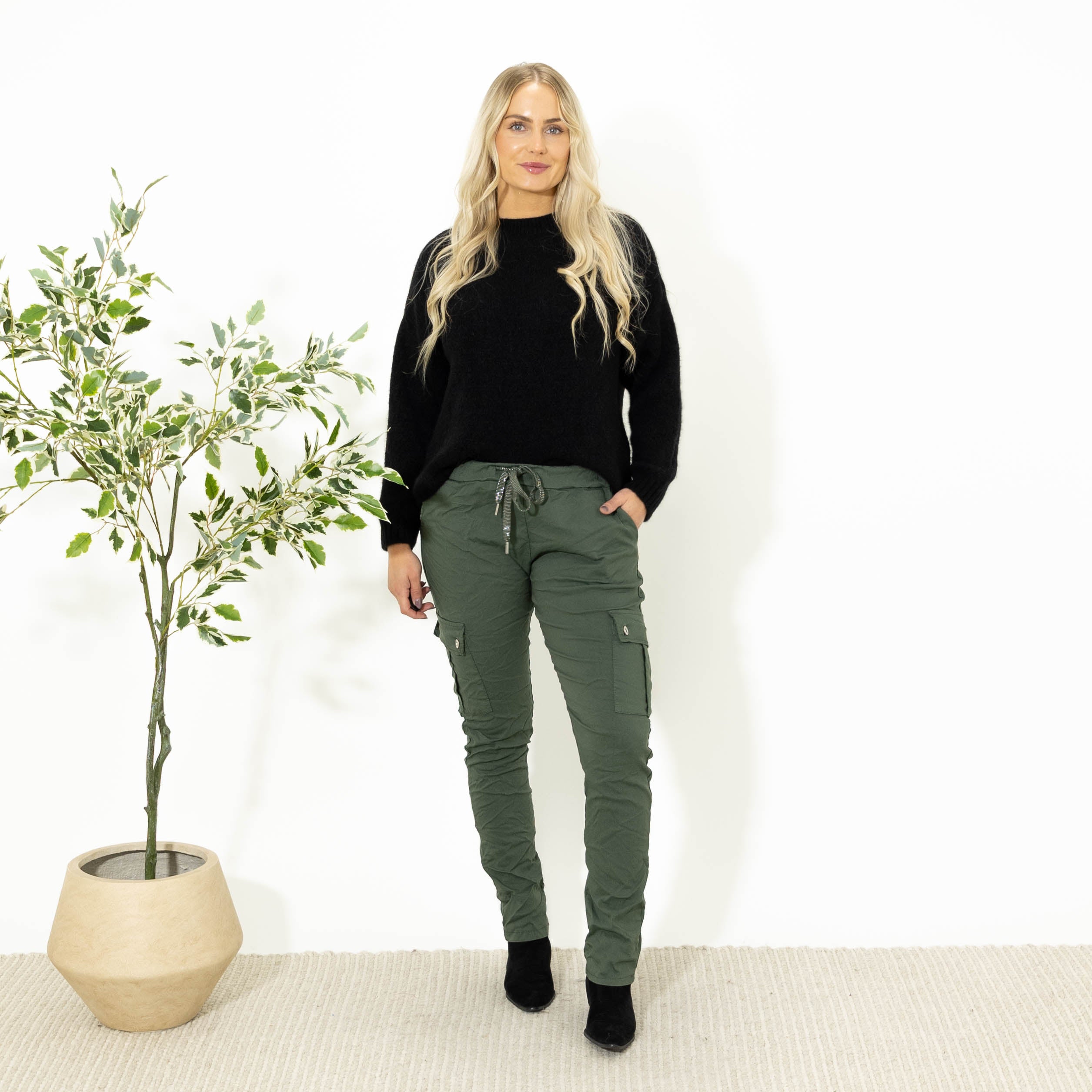 Cassie cargo bukser, Khaki