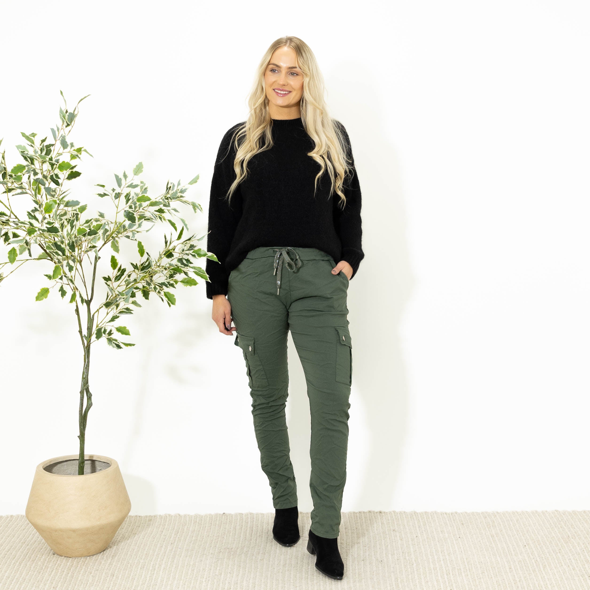 Cassie cargo bukser, Khaki