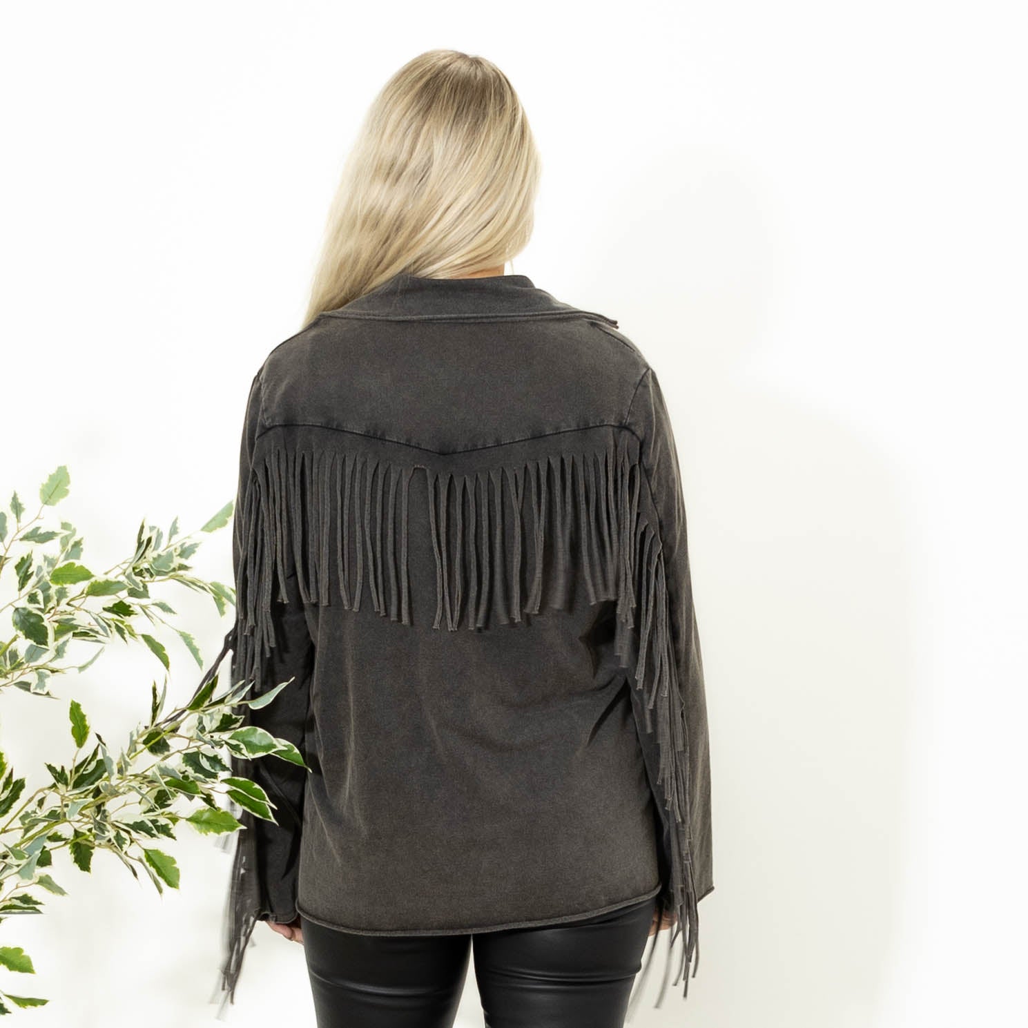 Helle bomulds jakke, Grå