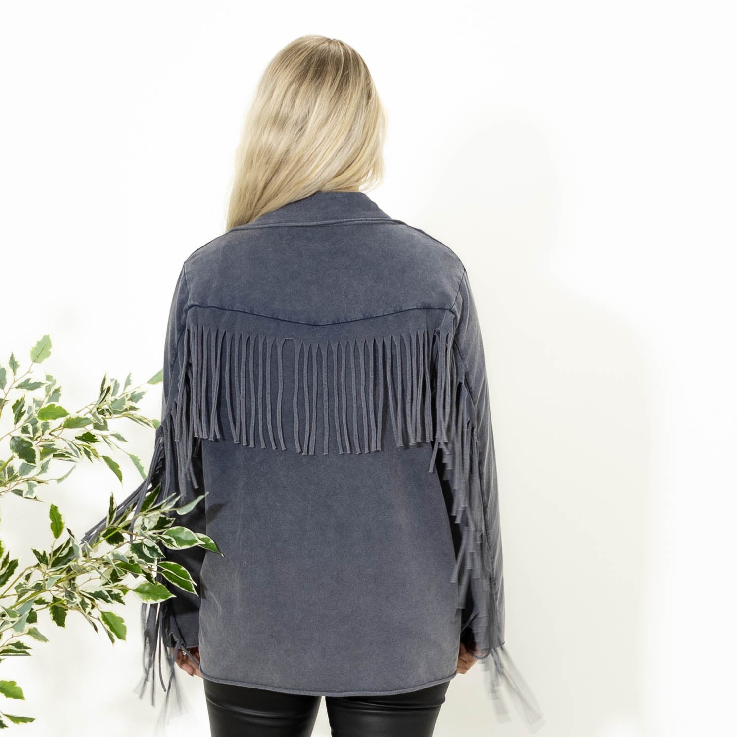 Helle bomulds jakke, Blå