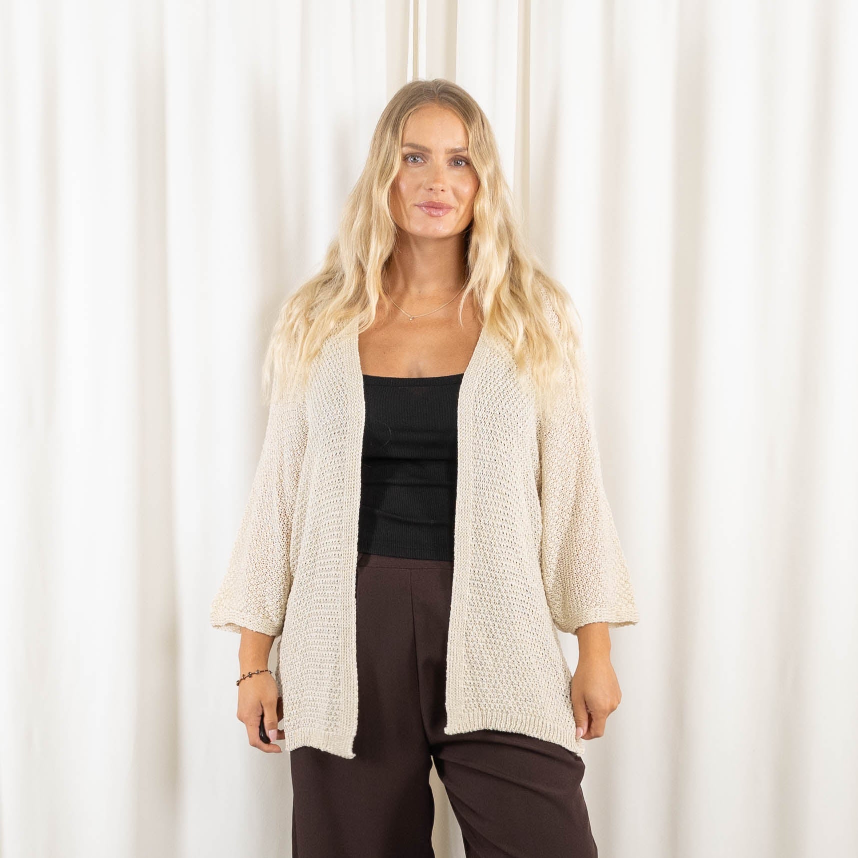 Lise cardigan, Råhvid