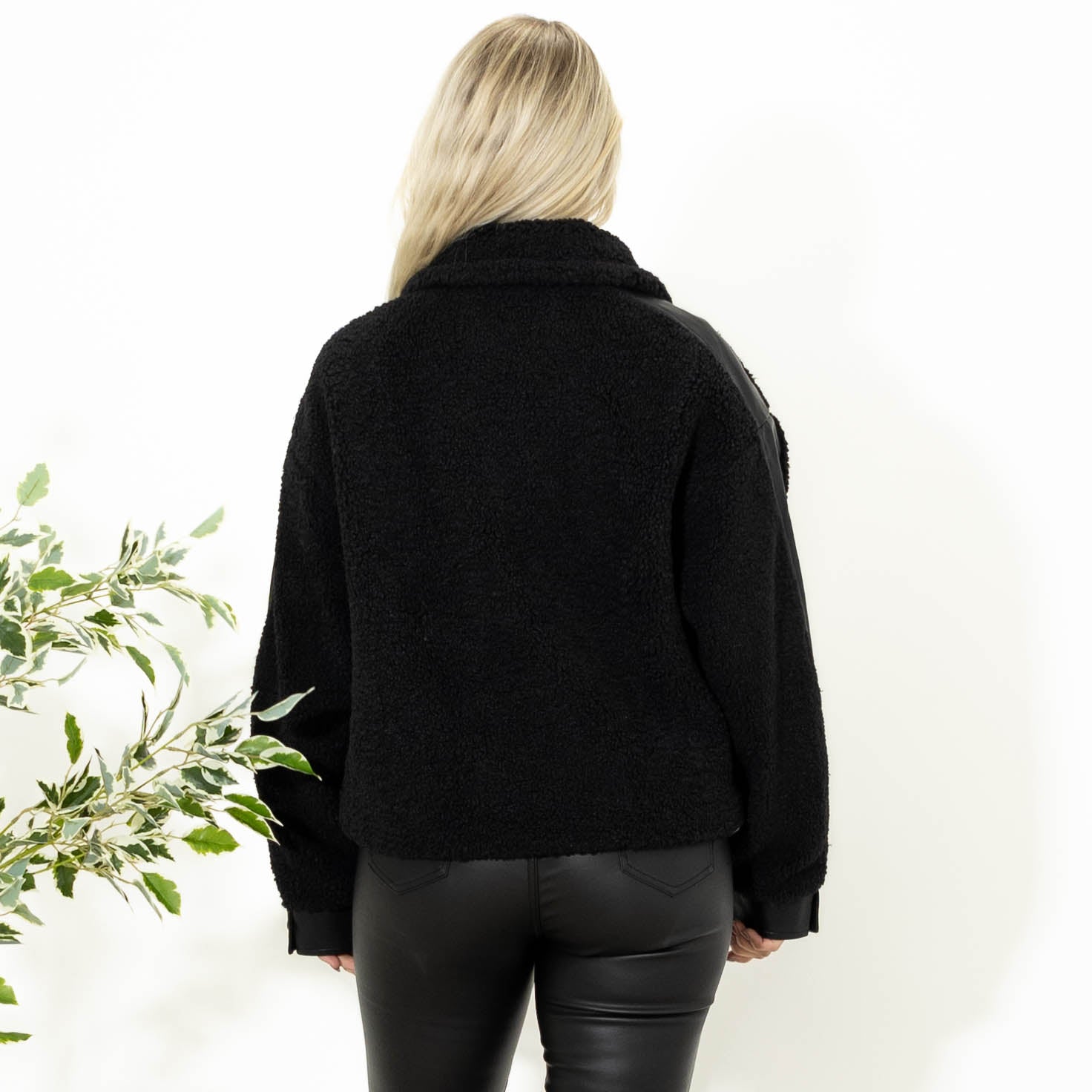 Zenia bamse jakke, Sort