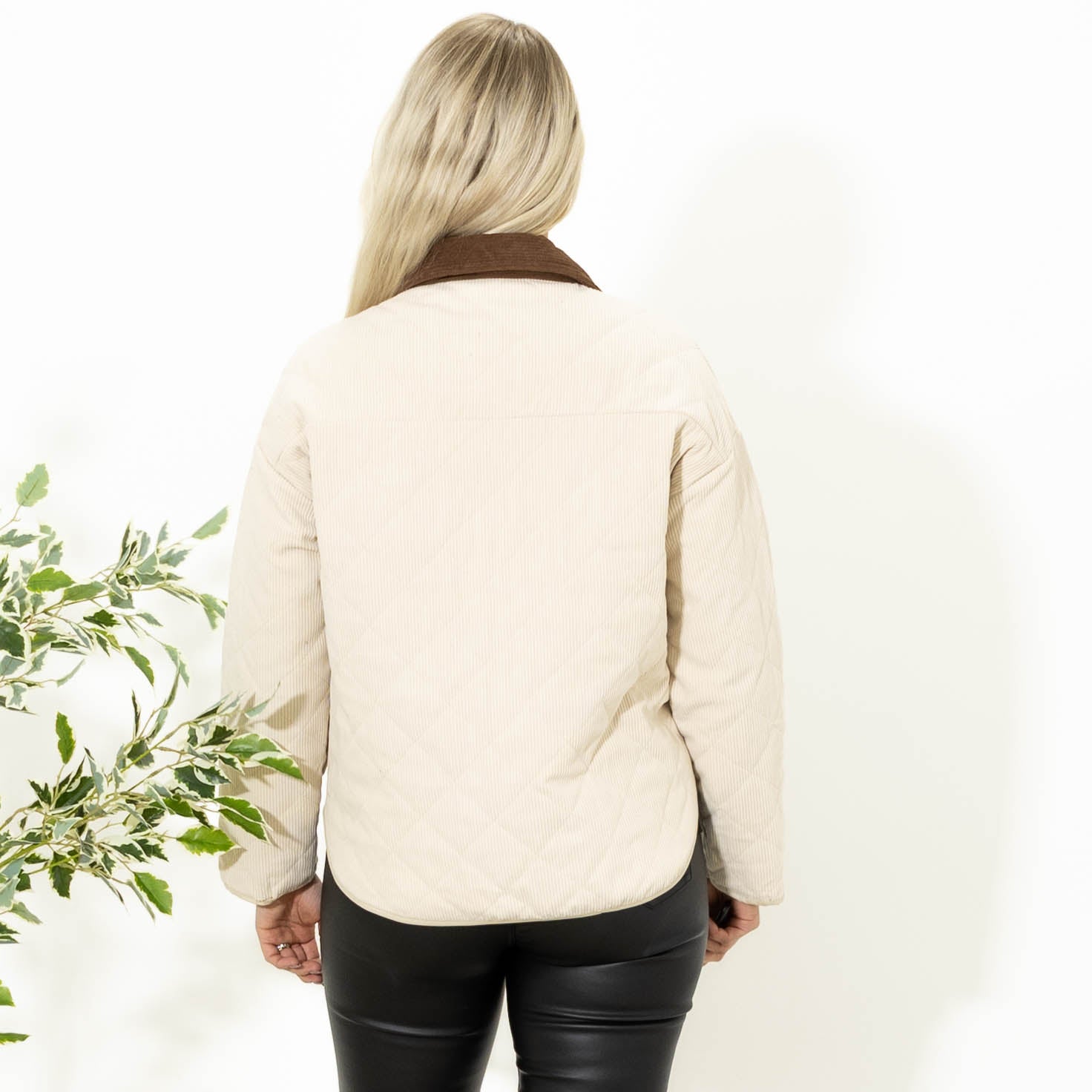 Tyra fløjlsjakke, Råhvid