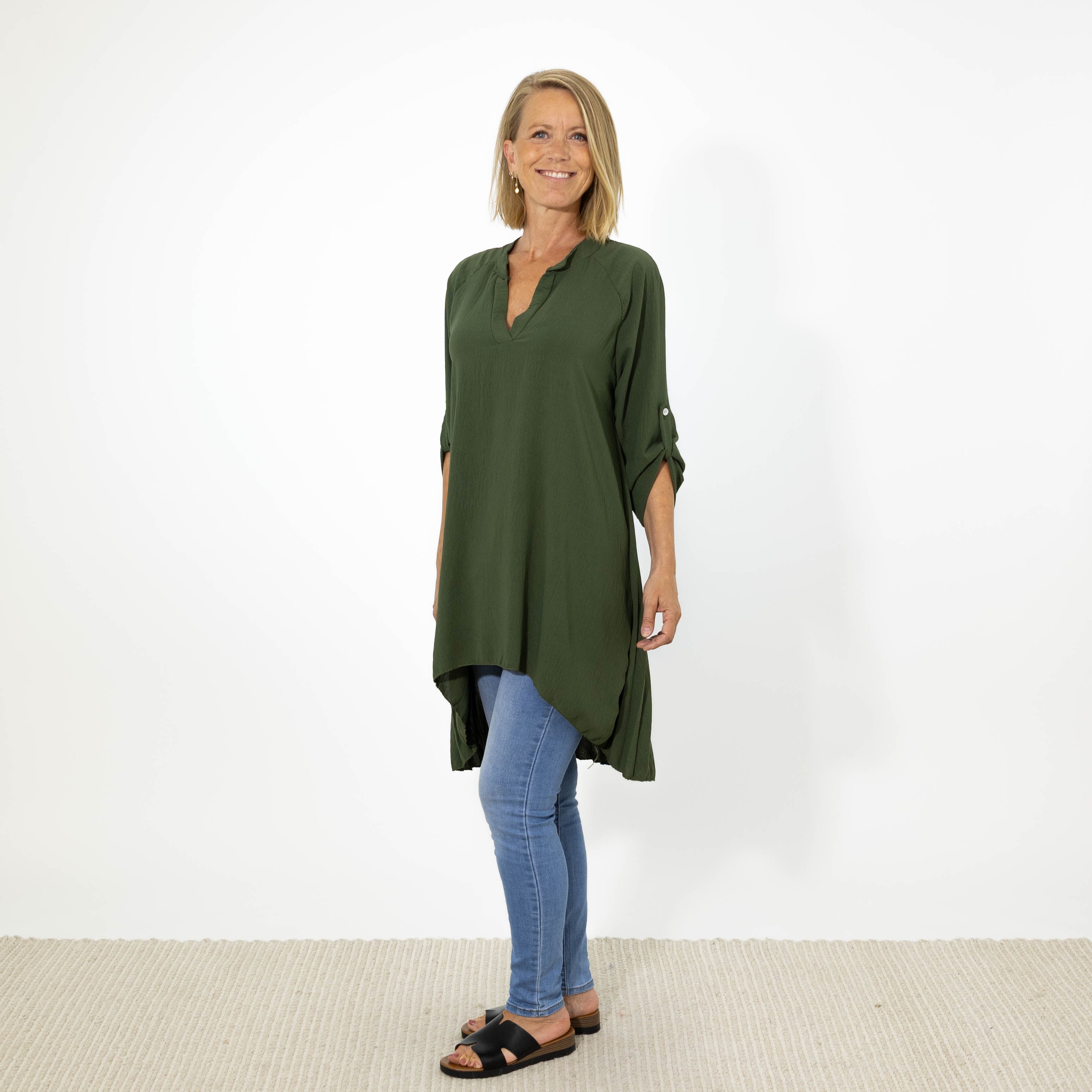 Derry skjorte tunika, Khaki