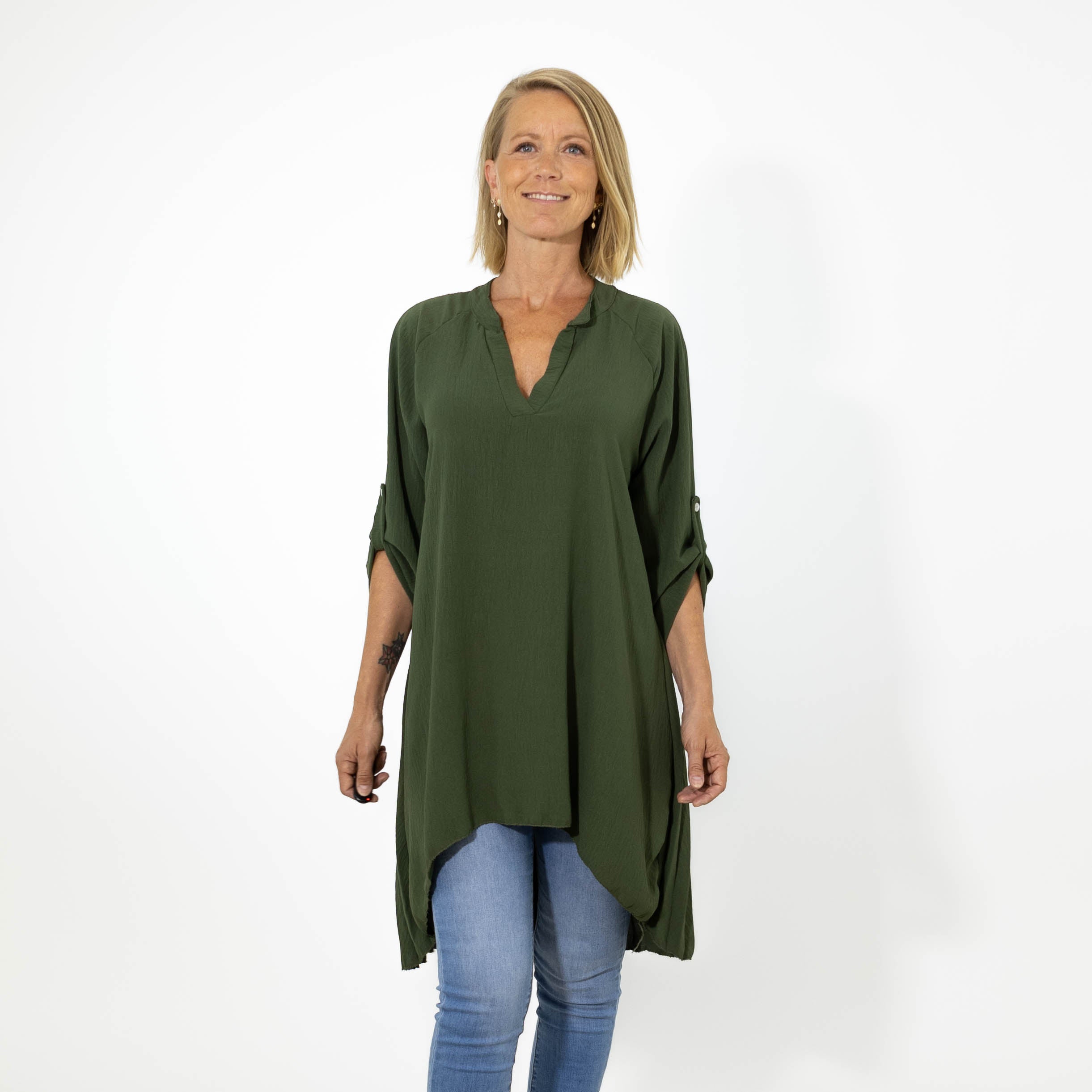 Derry skjorte tunika, Khaki