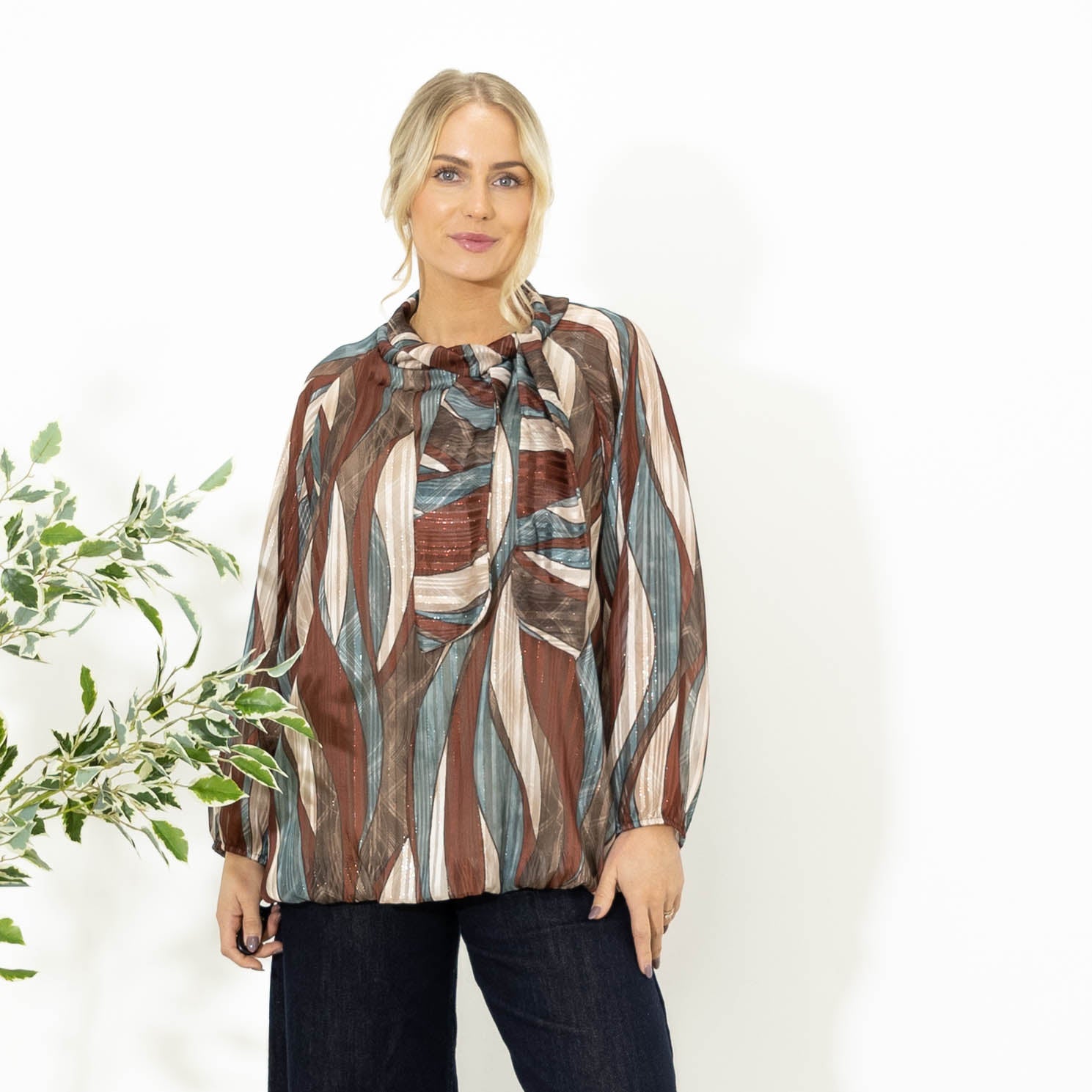 Rachel overdel m. lurex tråd, Bordeaux