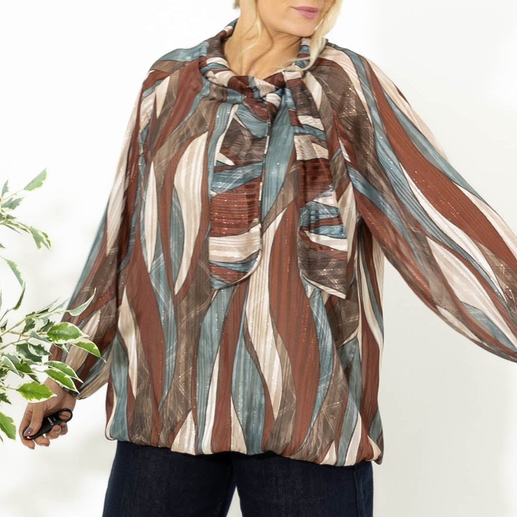 Rachel overdel m. lurex tråd, Bordeaux