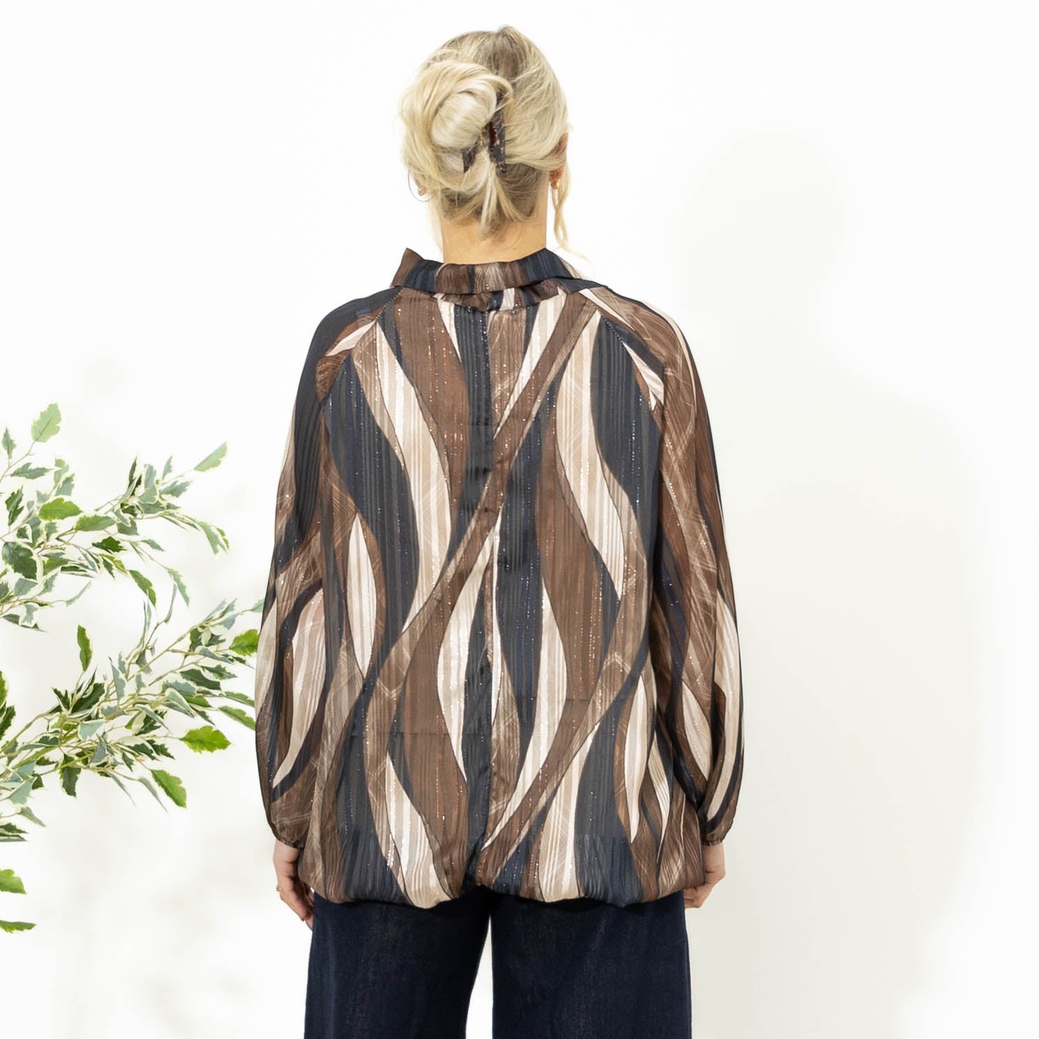 Rachel overdel m. lurex tråd, Sort