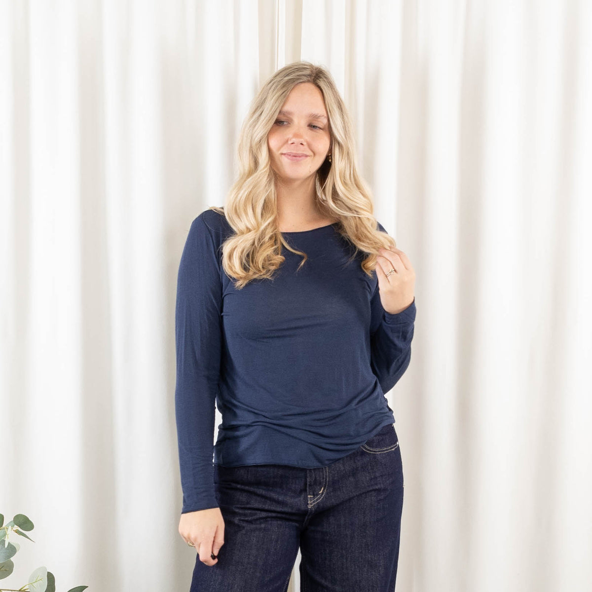 Cashy long sleeve, Navy