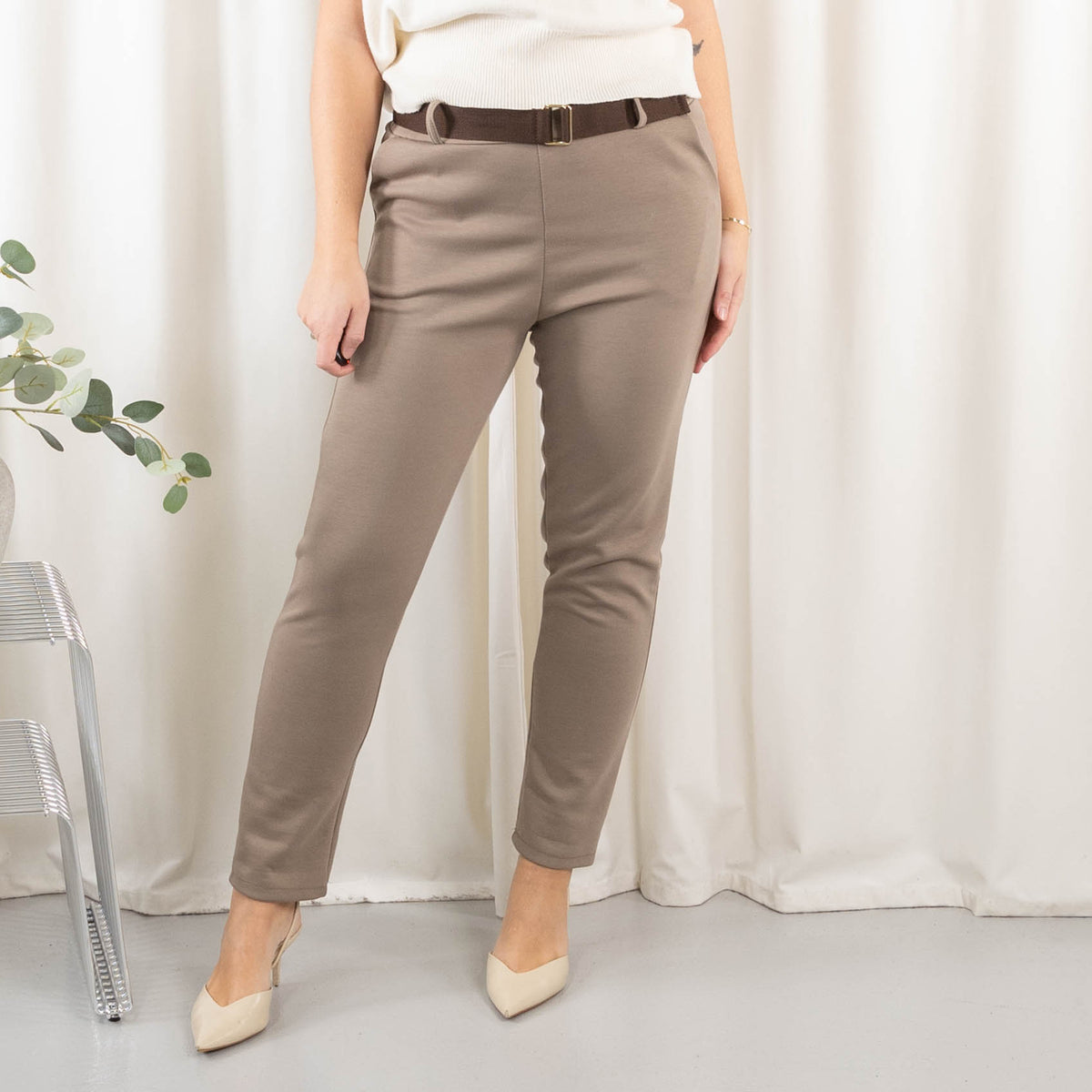 Iben Tall bukser, Taupe