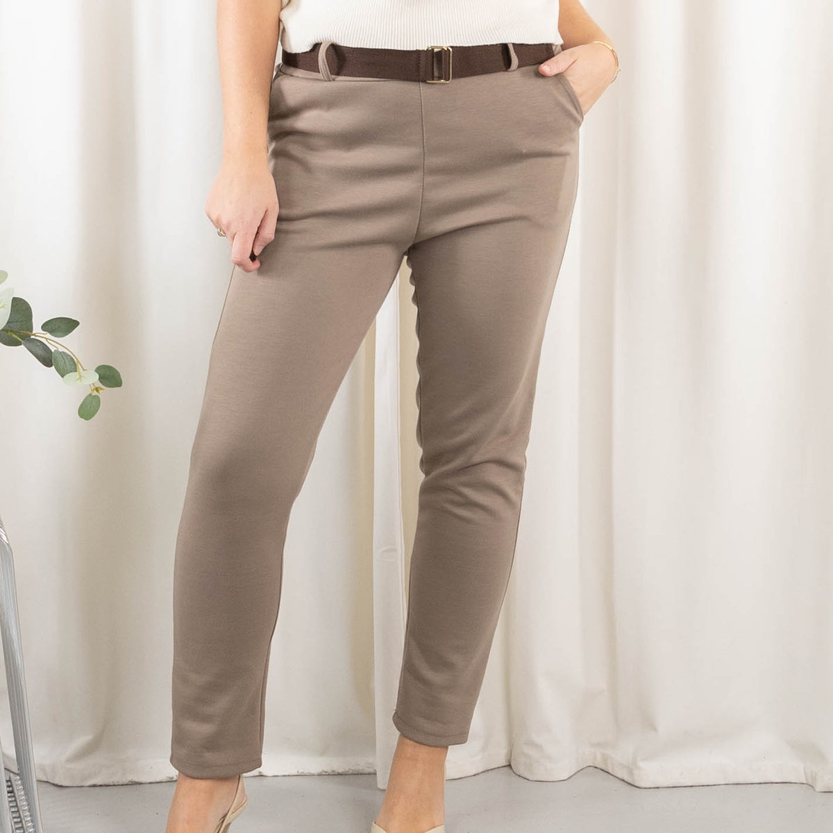 Iben Tall bukser, Taupe
