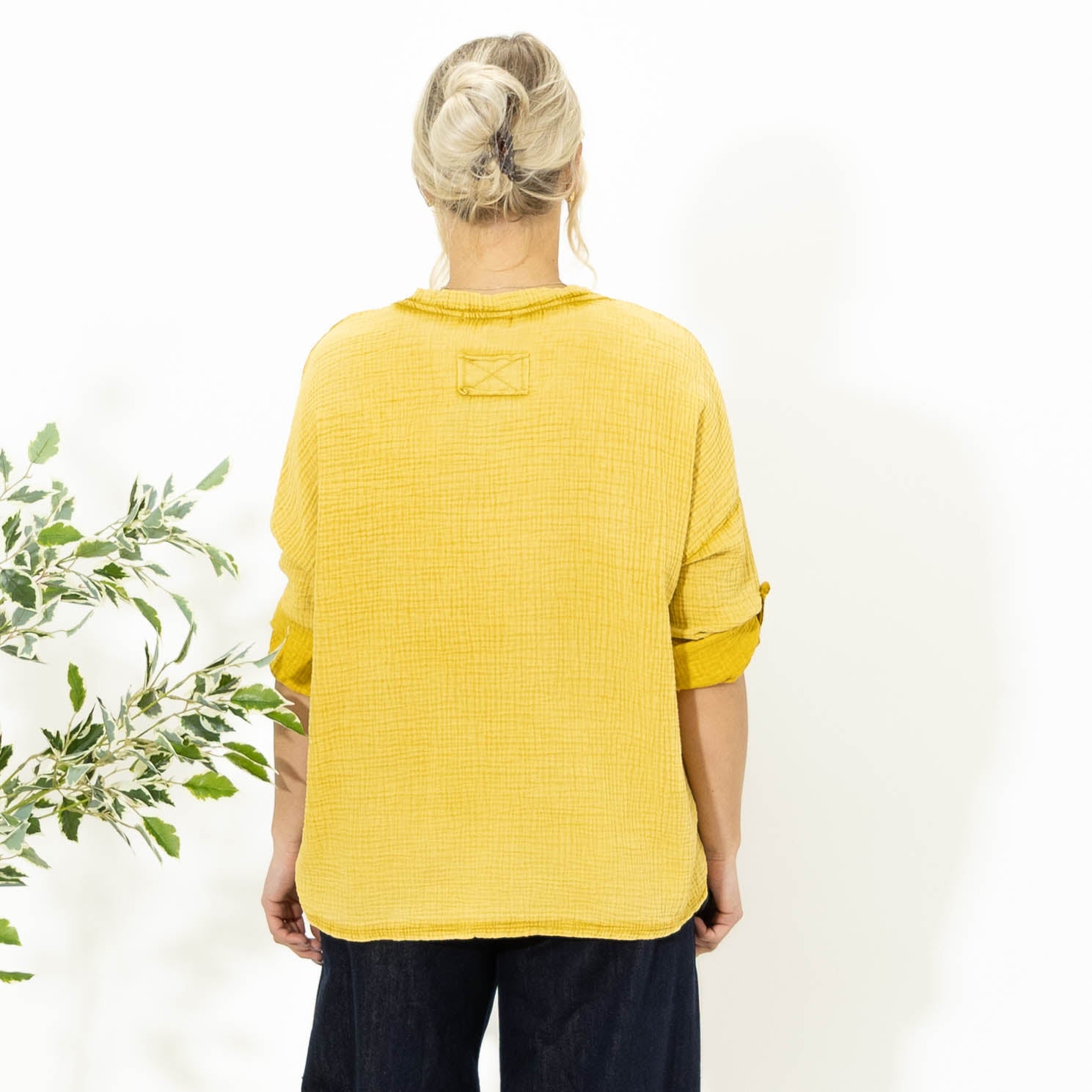 Nelly langærmet t-shirt, Sennep