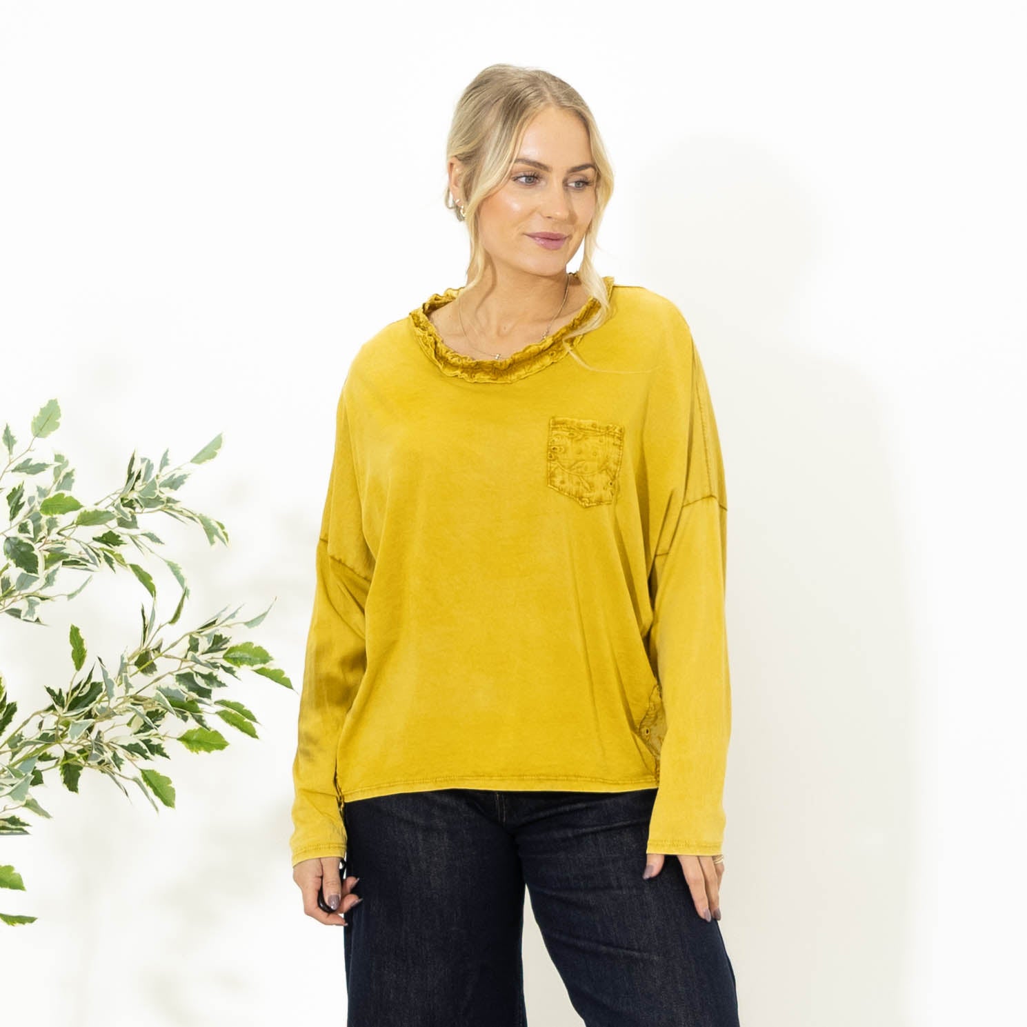 Kendra bomulds overdel, Sennep