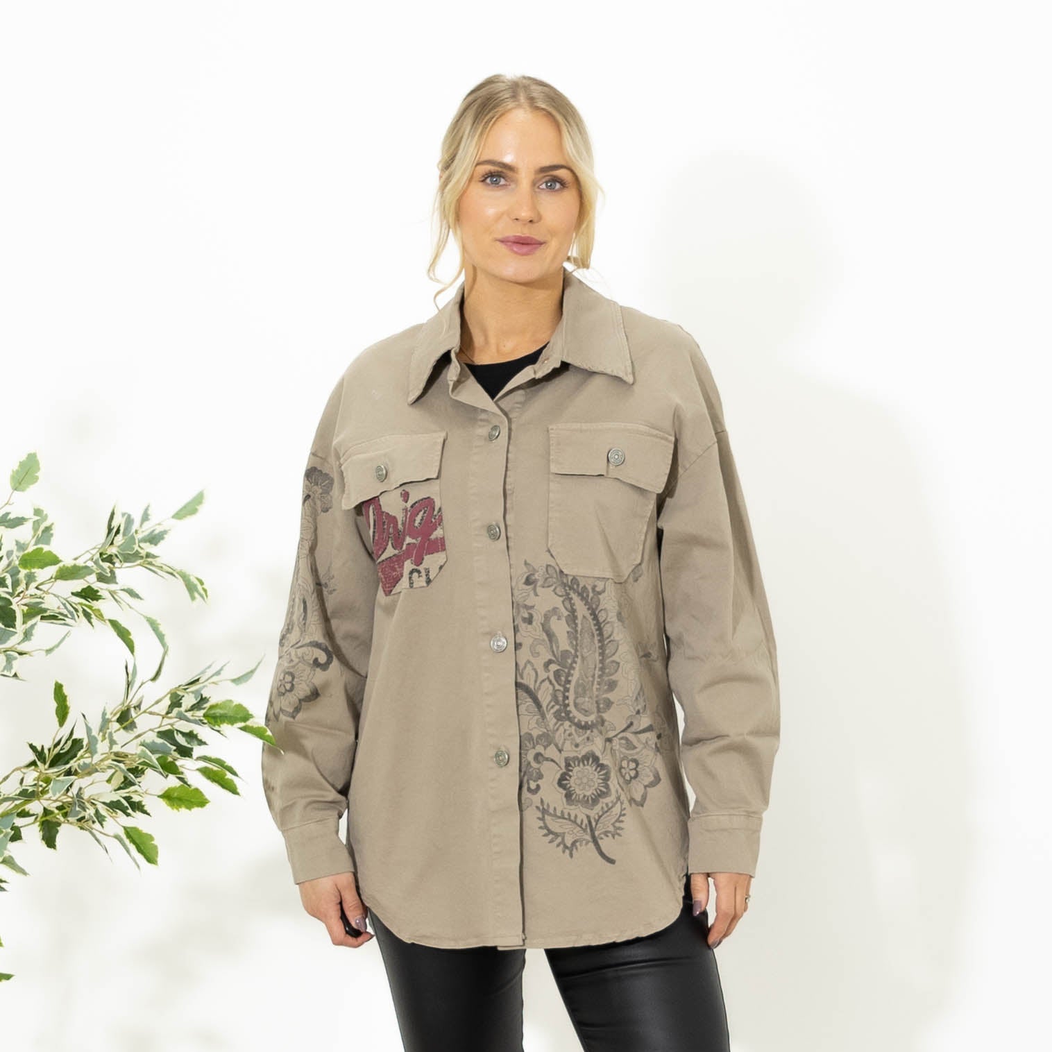 Ronnie twill jakke, Beige