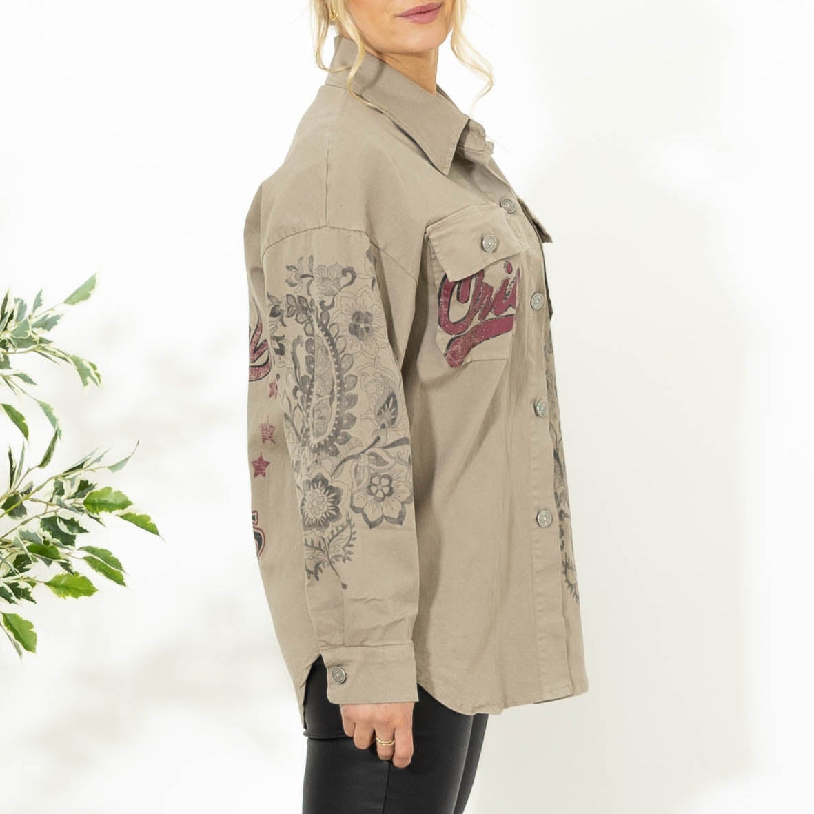 Ronnie twill jakke, Beige