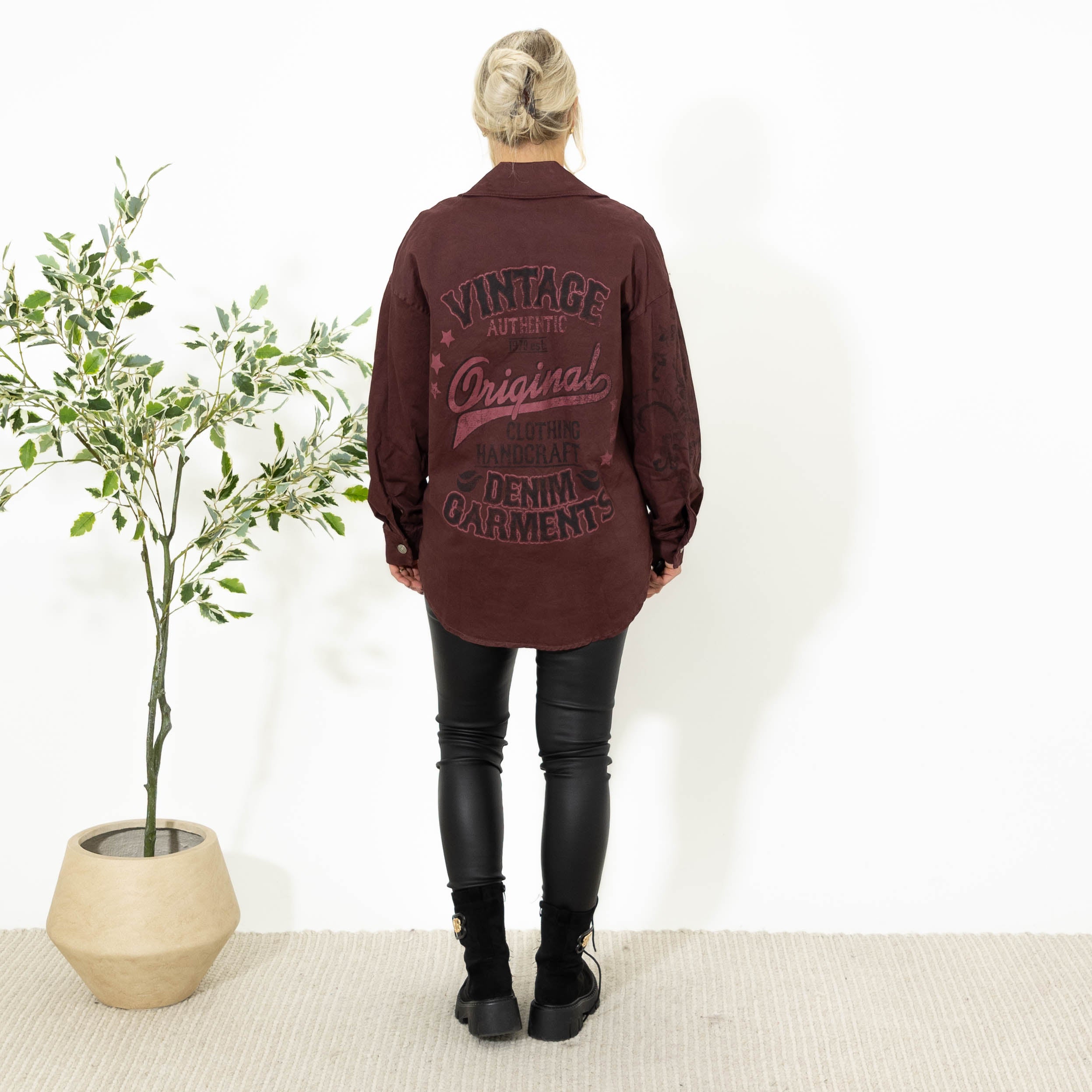 Ronnie twill jakke, Bordeaux