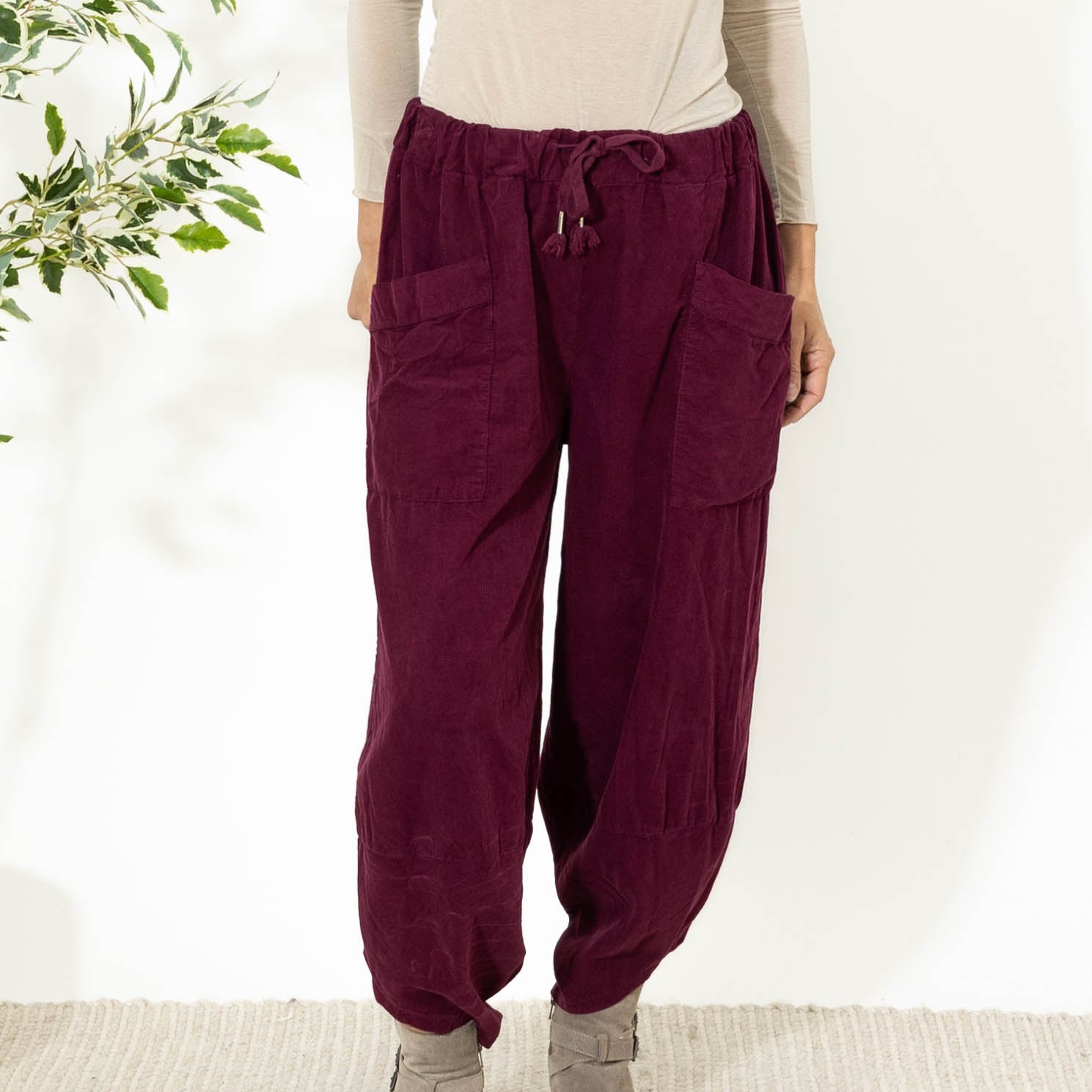 Doreen baggy bukser, Bordeaux