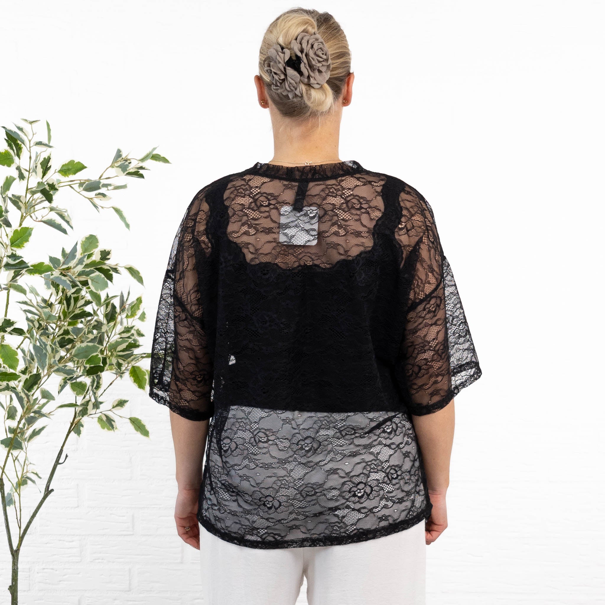 California mesh t-shirt, Sort