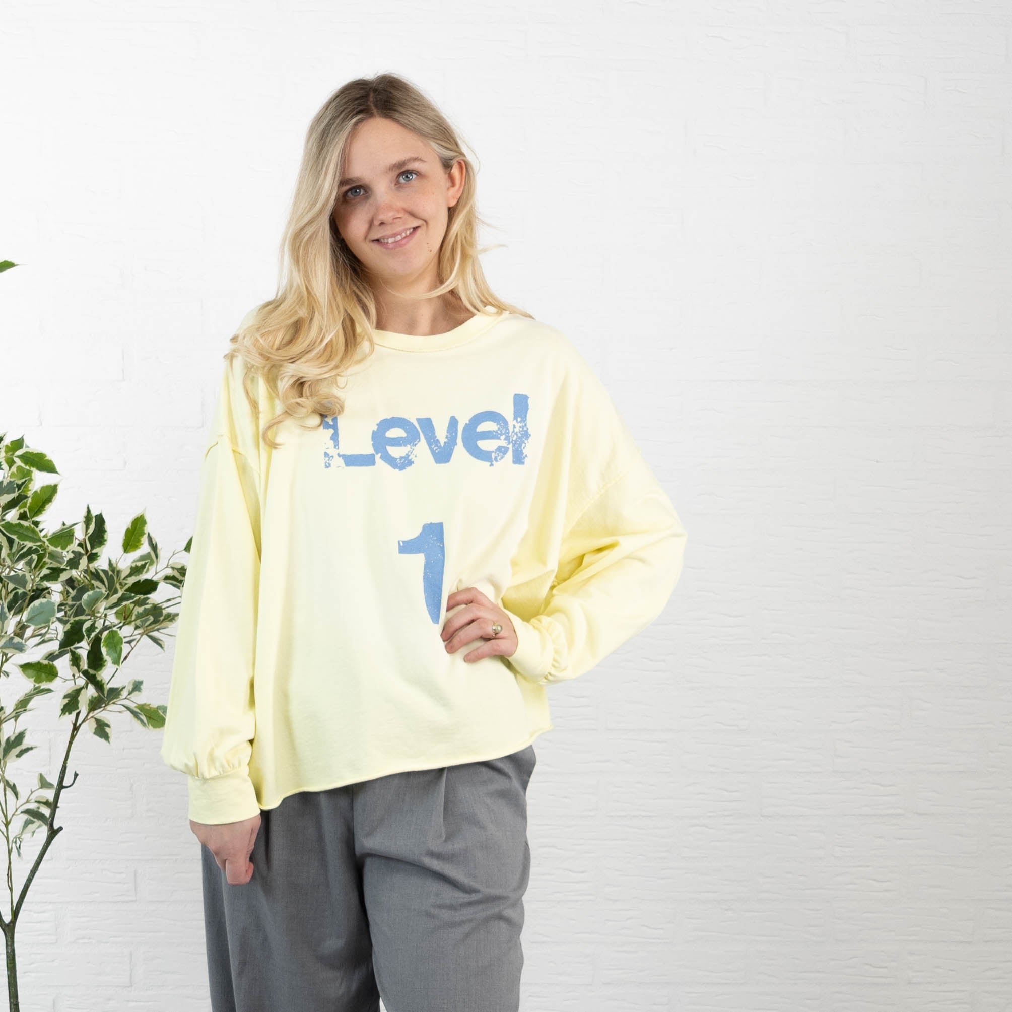 LEVEL 1 sweatshirt, Gul