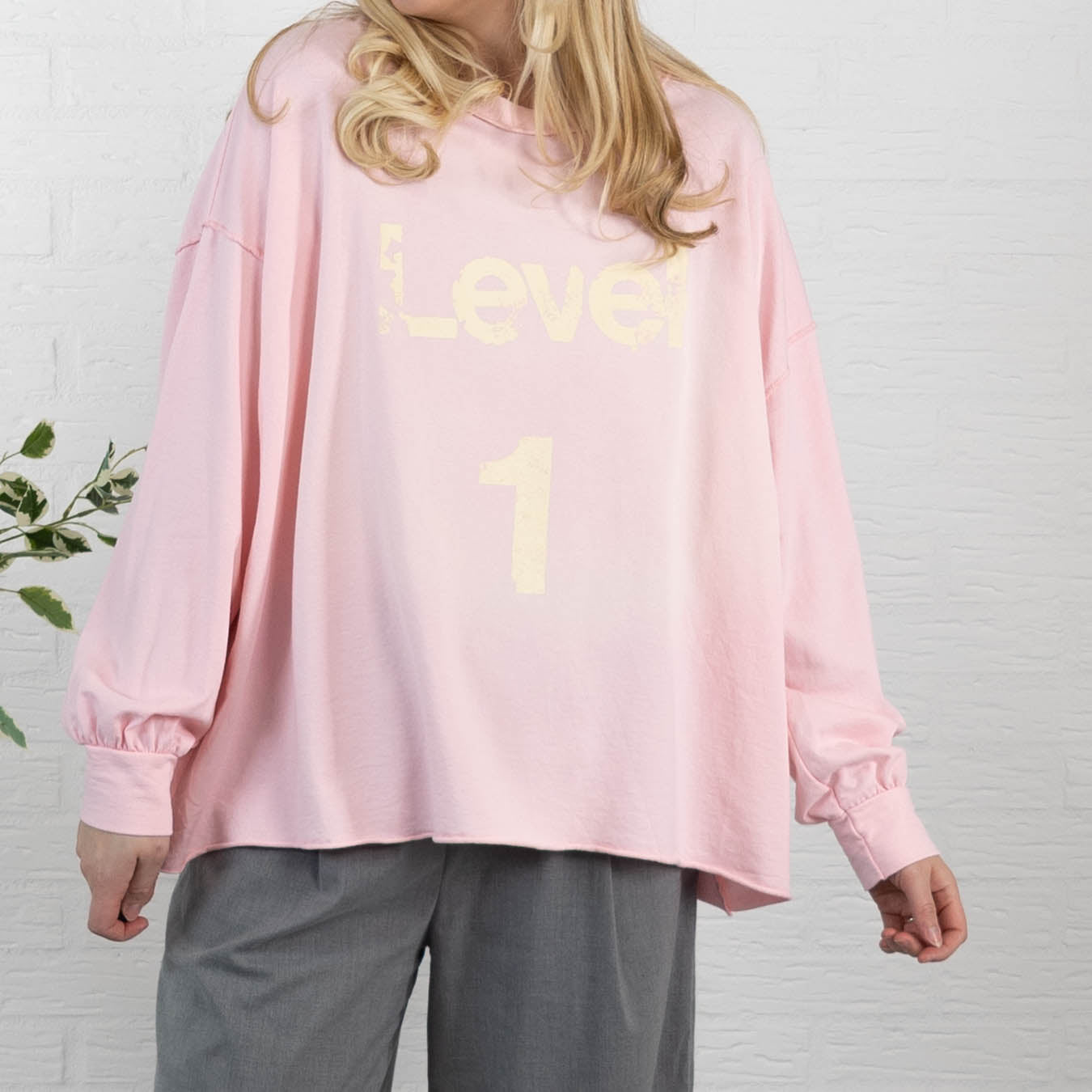 LEVEL 1 sweatshirt, Lyserød